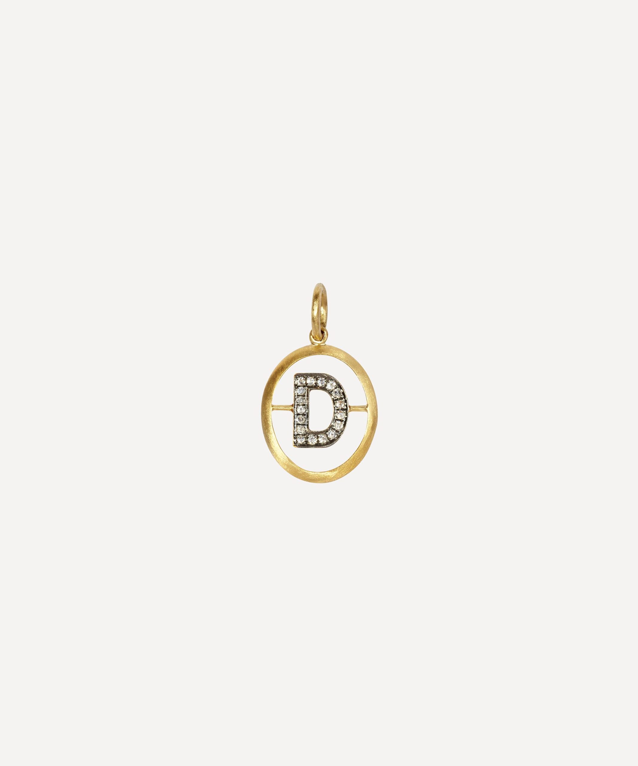 Annoushka 18ct Gold D Diamond Initial Pendant