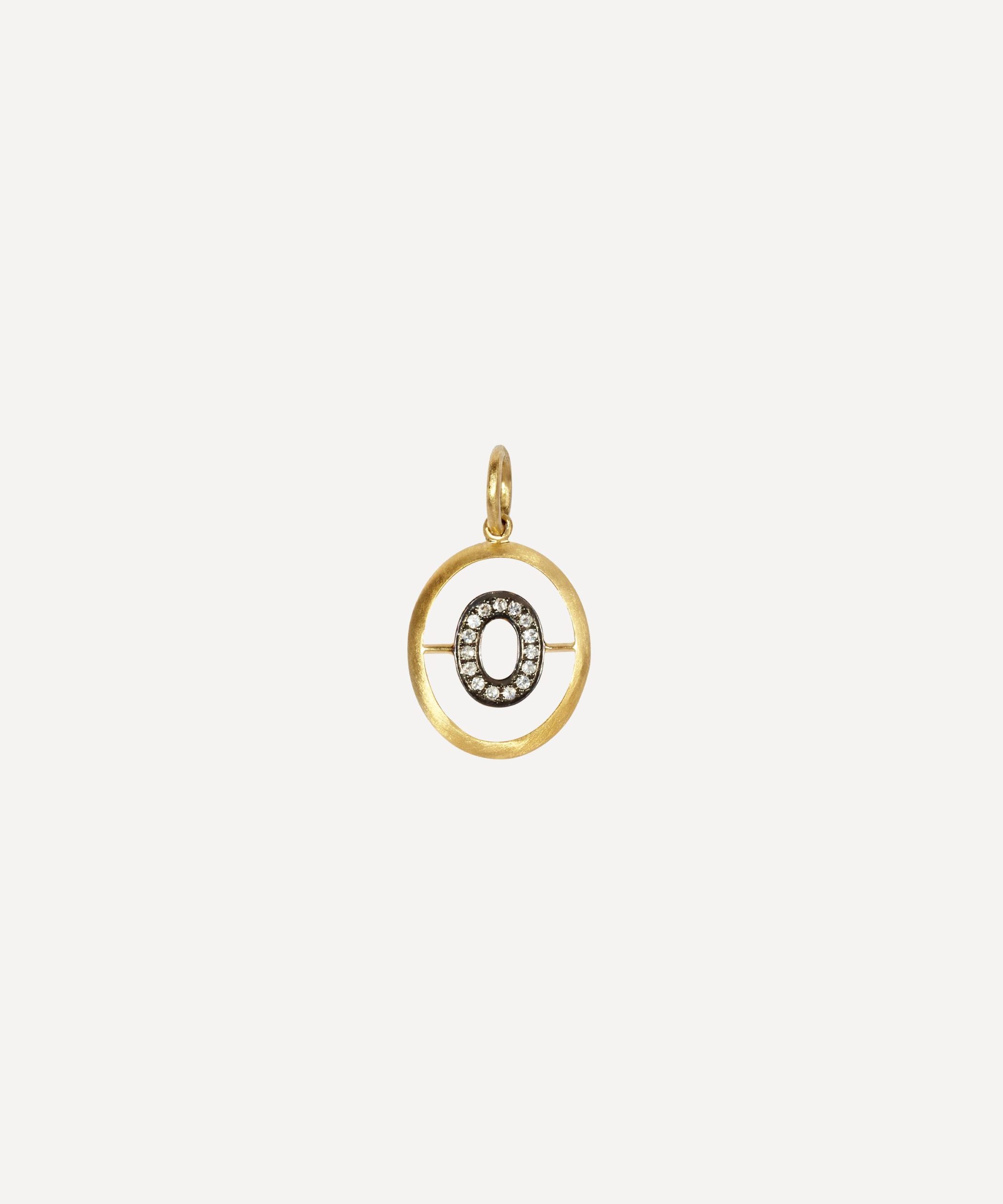 Annoushka 18ct Gold O Diamond Initial Pendant