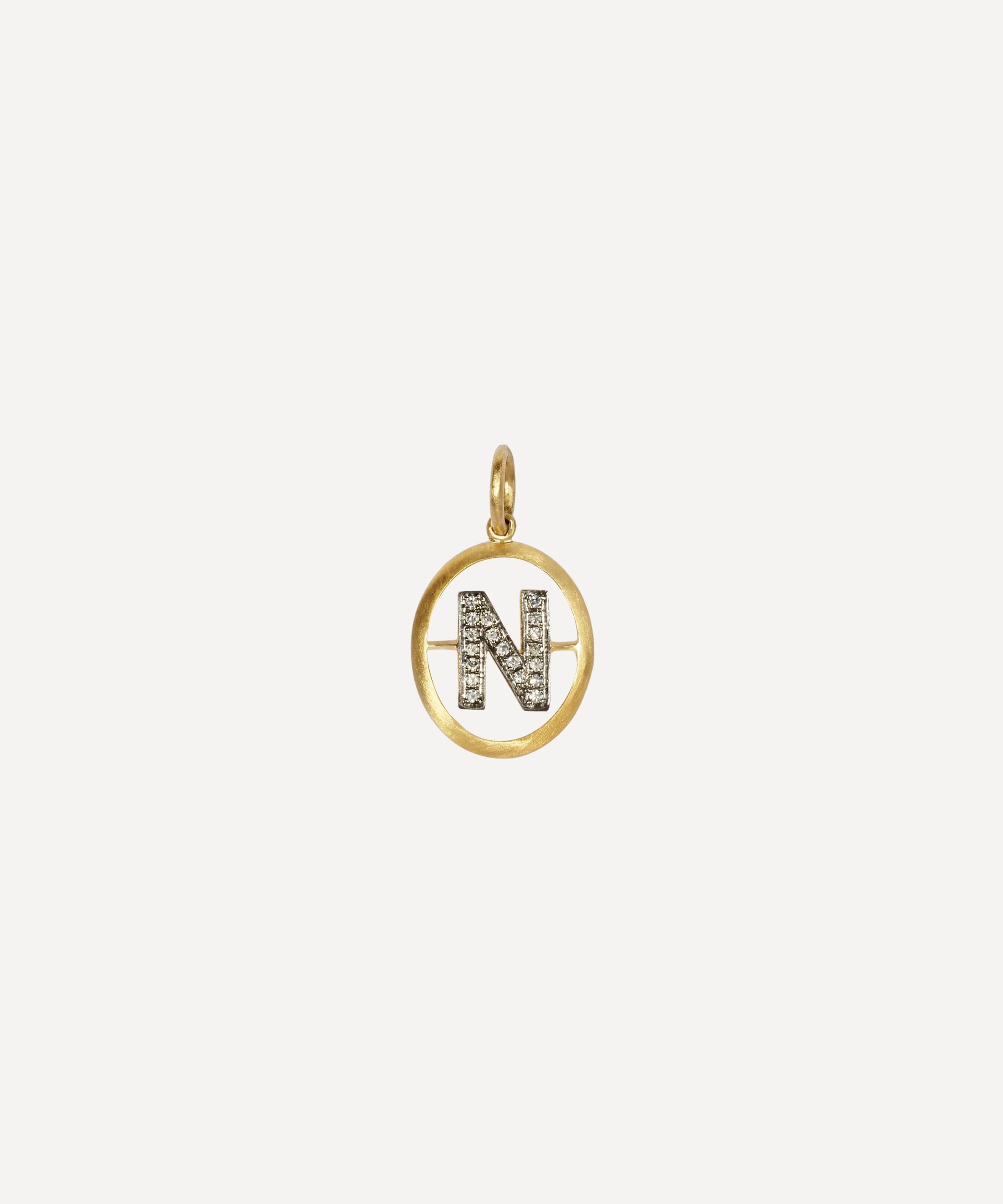 Annoushka 18ct Gold N Diamond Initial Pendant