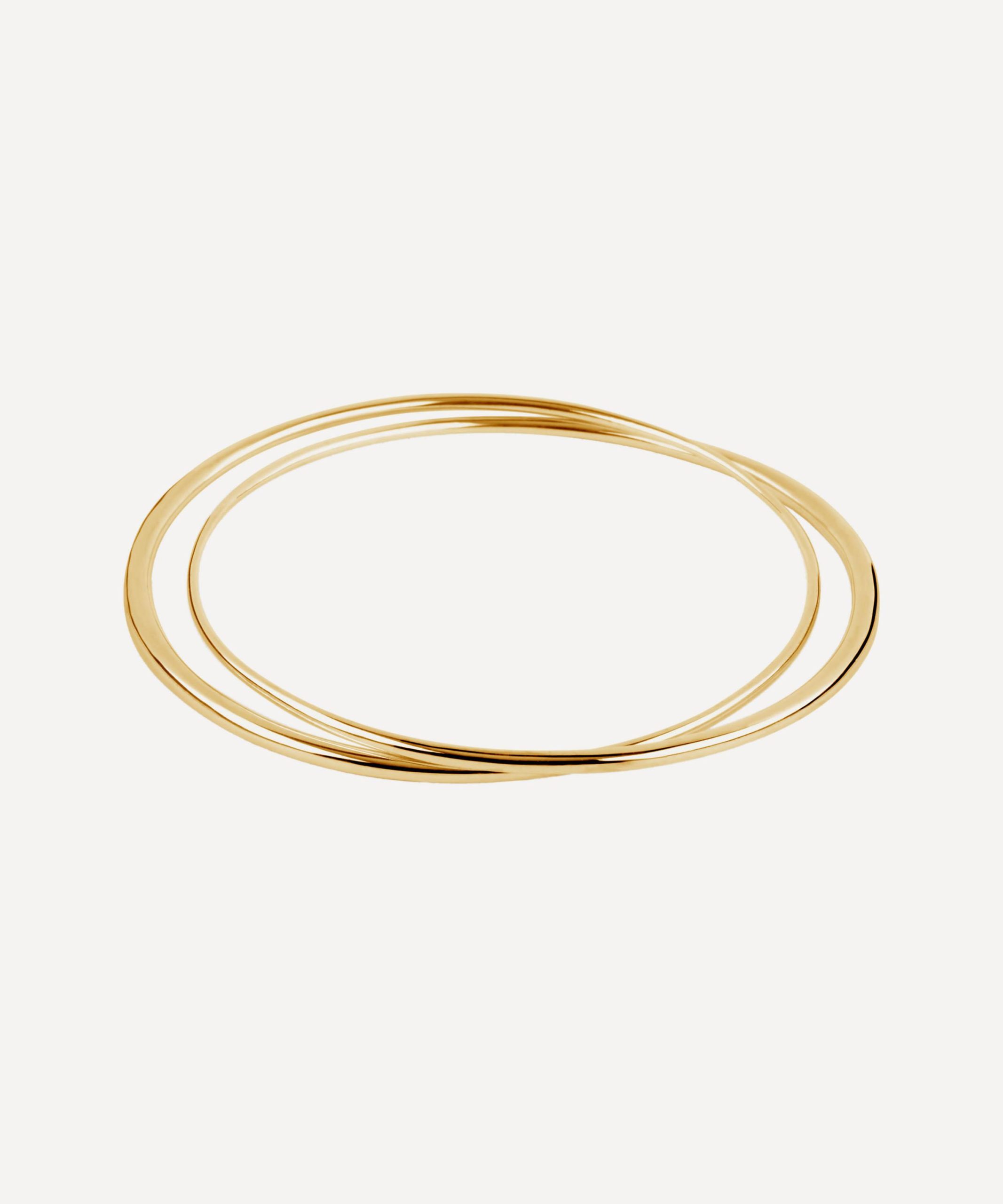 Dinny Hall Gold Plated Vermeil Silver Signature Double Bangle