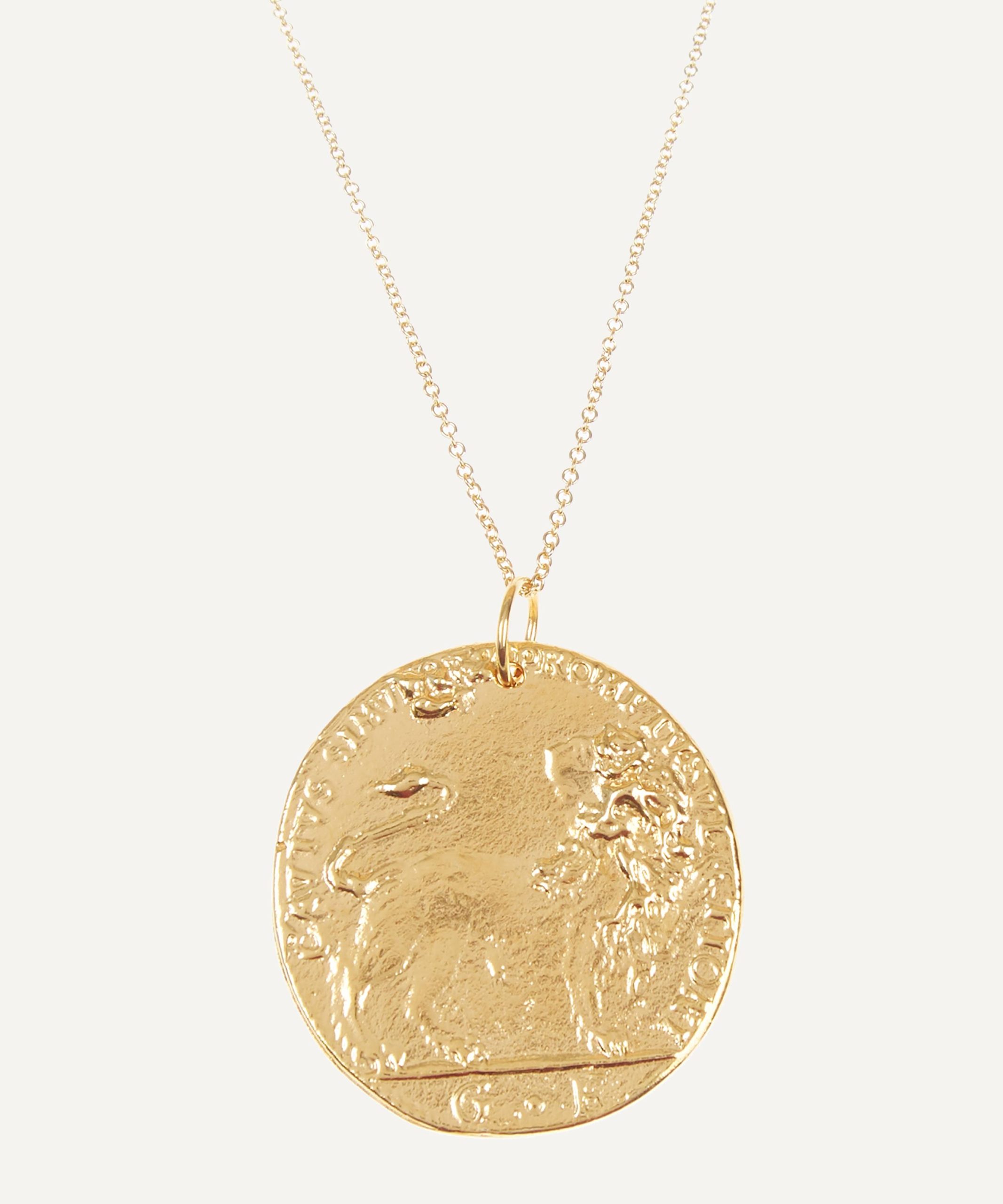 Alighieri Gold-Plated Il Leone Medallion Necklace