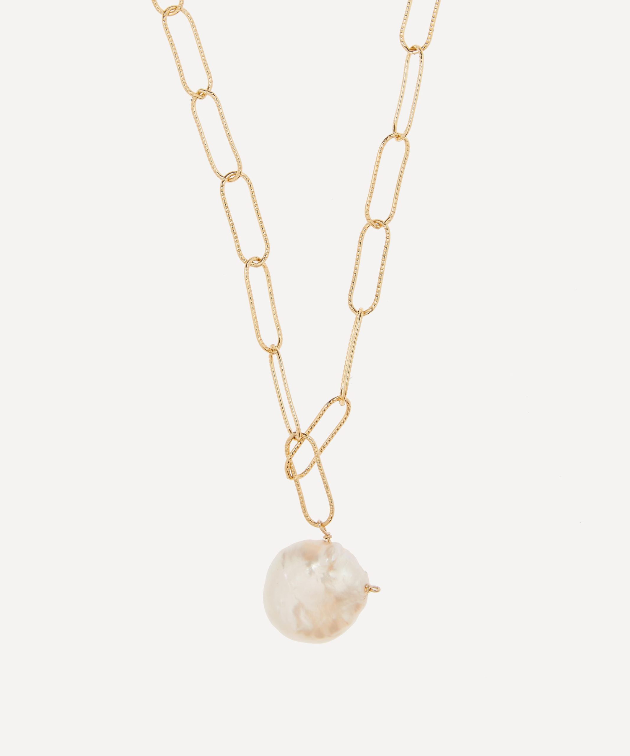 Alighieri Gold-Plated The Water Bearer Baroque Pearl Pendant Necklace
