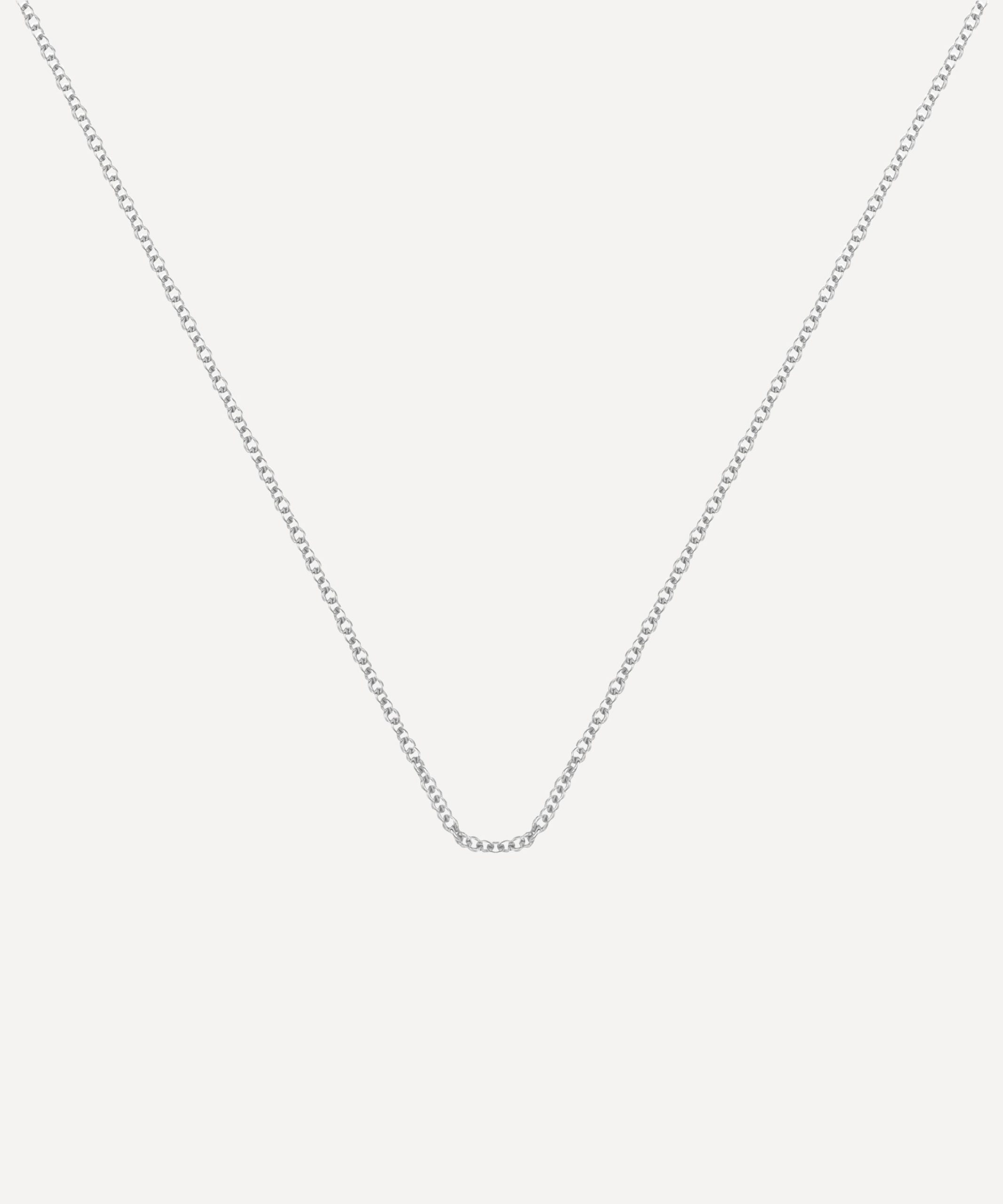 Monica Vinader Silver Long Fine Beaded Chain