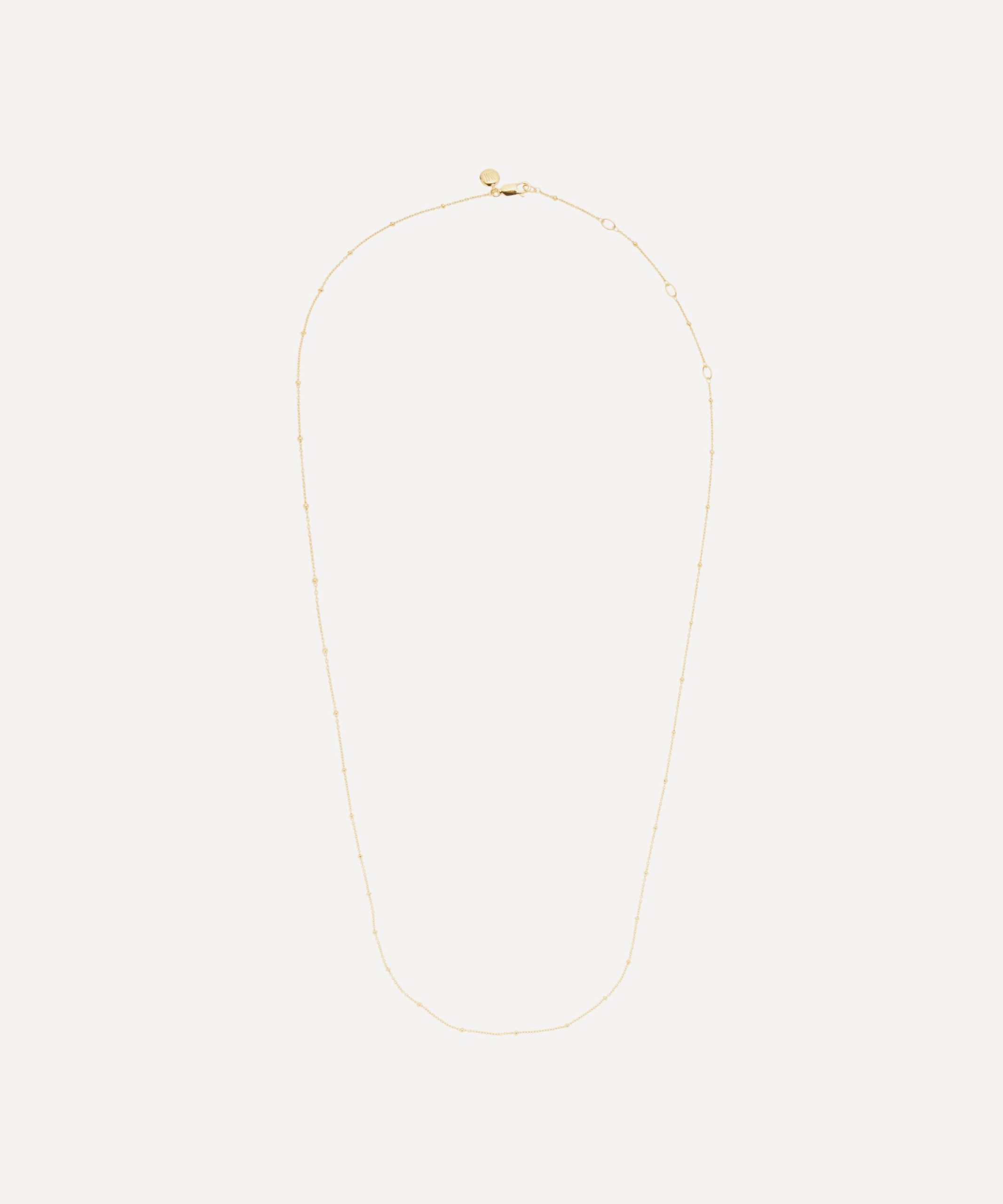 Monica Vinader Gold Plated Vermeil Silver Short Fine Beaded Chain