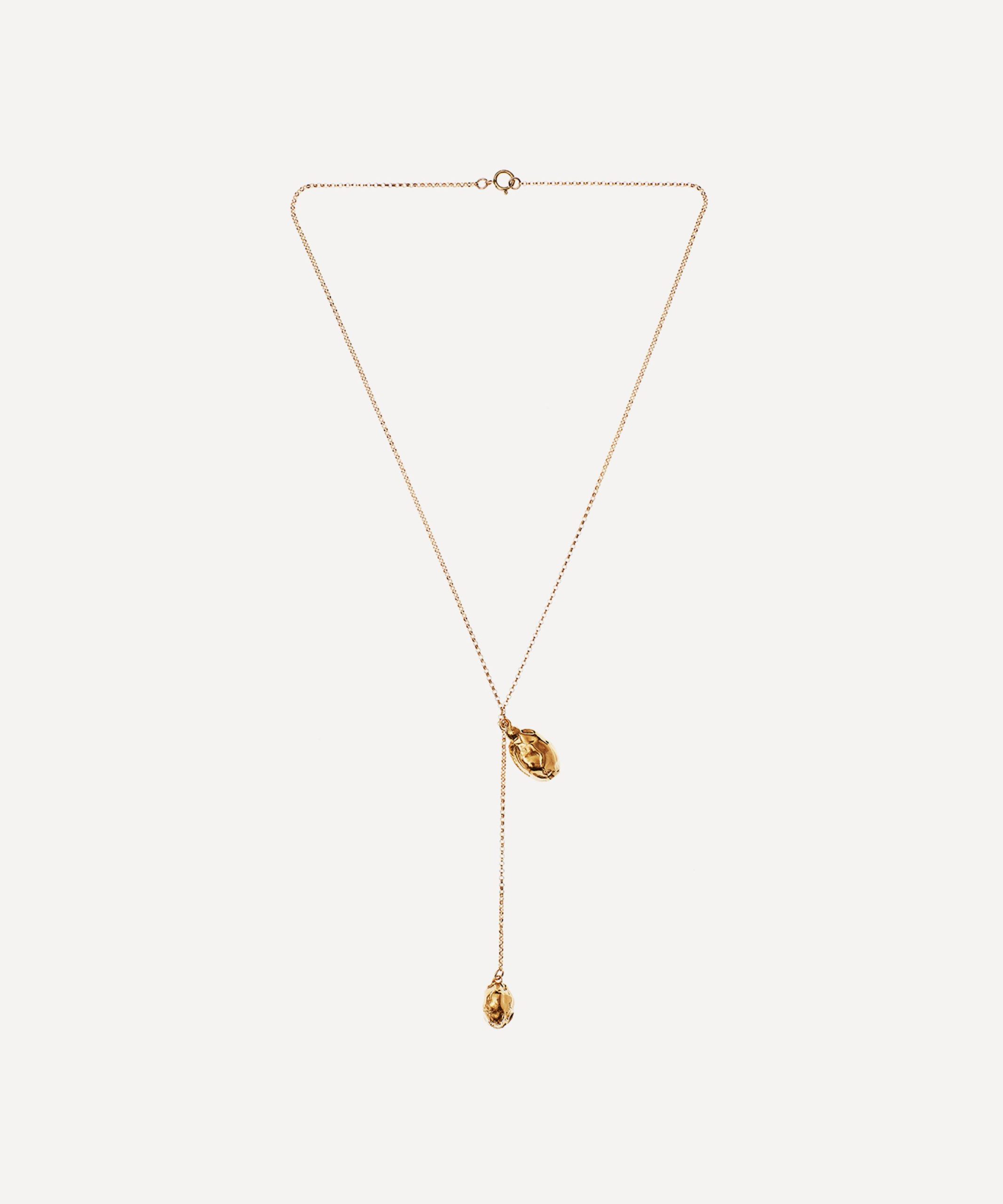 Alighieri Gold-Plated Lunar Rocks Drop Pendant Necklace