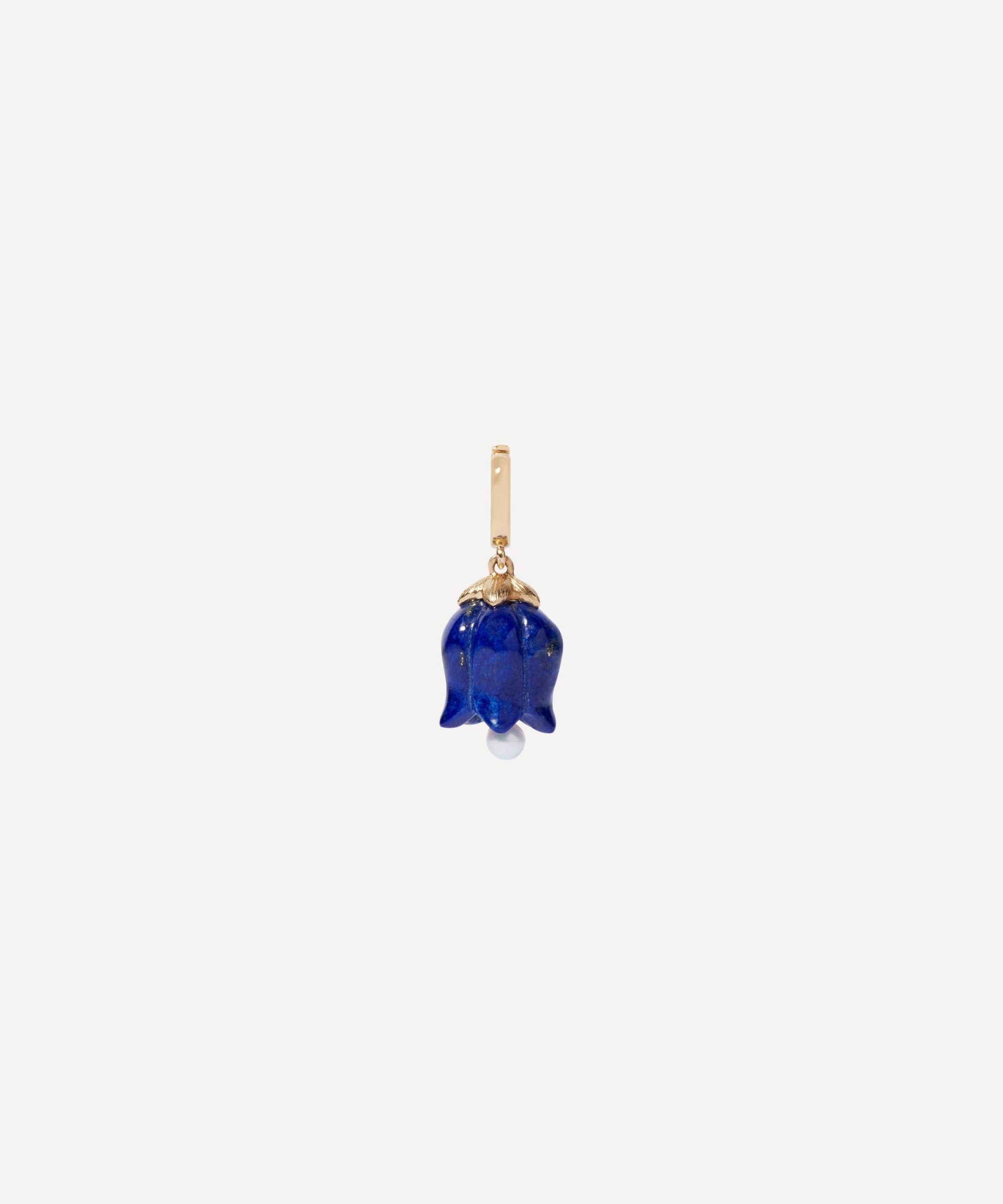 Annoushka 18ct Gold Lapis Lazuli and Pearl Tulip Charm