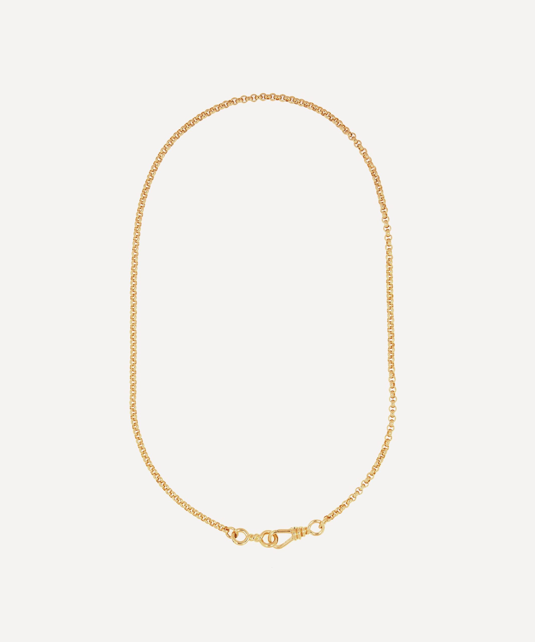 Otiumberg Gold Plated Vermeil Silver Locked Chain Necklace
