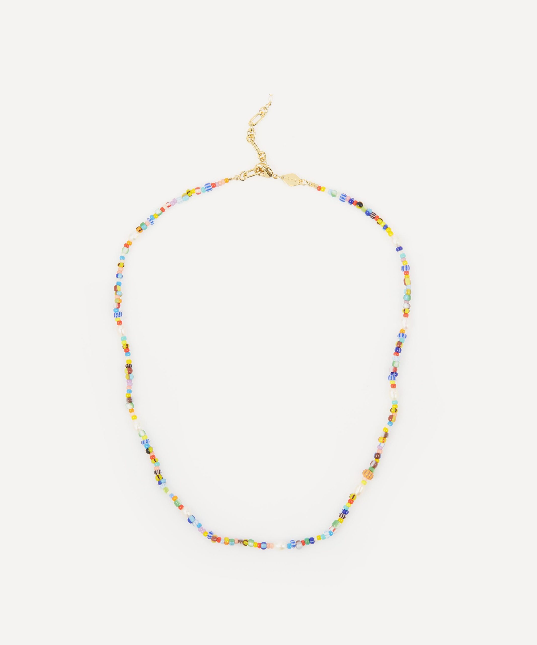 ANNI LU Gold-Plated Petit Alaia Beaded Necklace