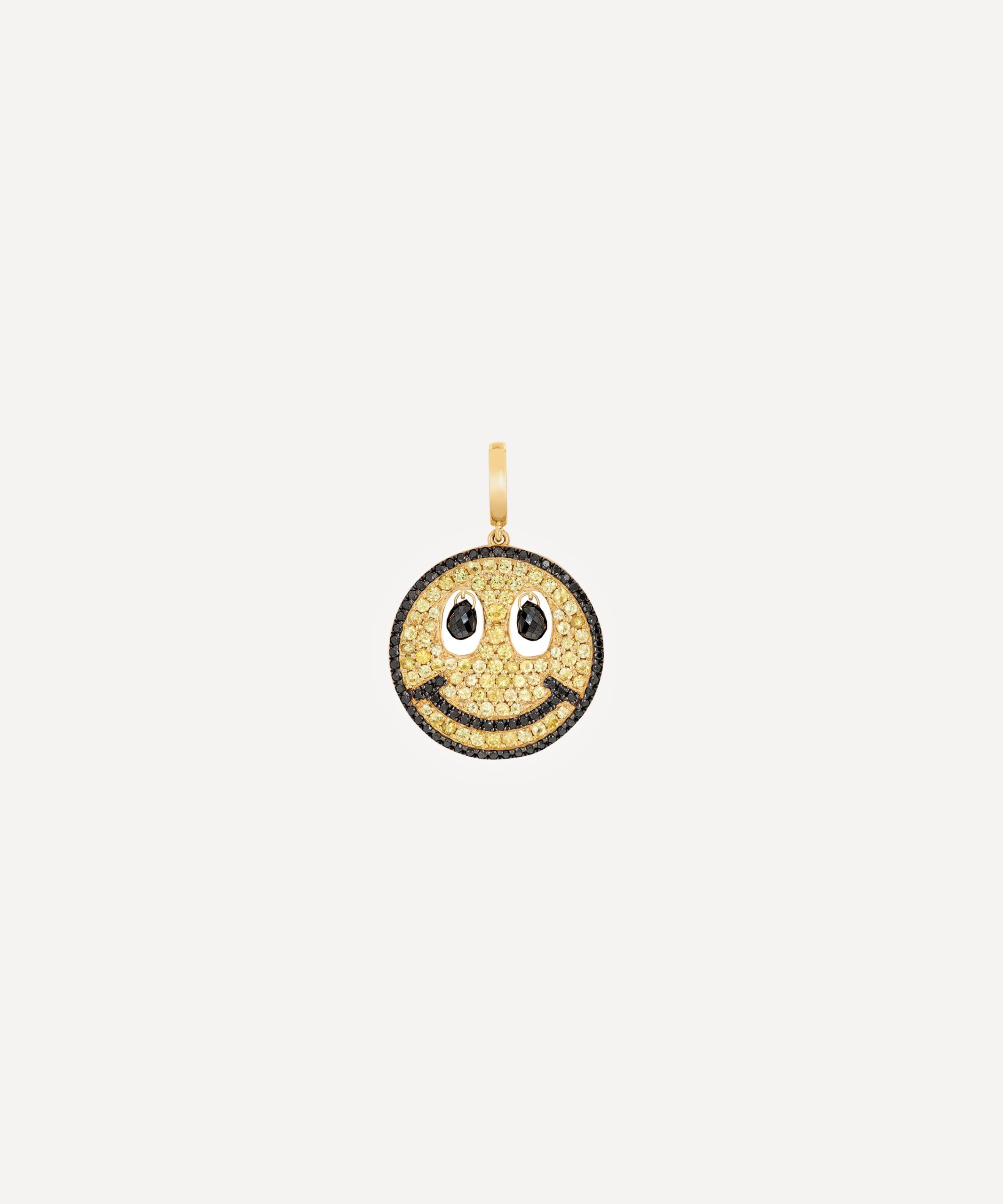 Annoushka 18ct Gold Mythology Sapphire Happy Face Pendant Charm