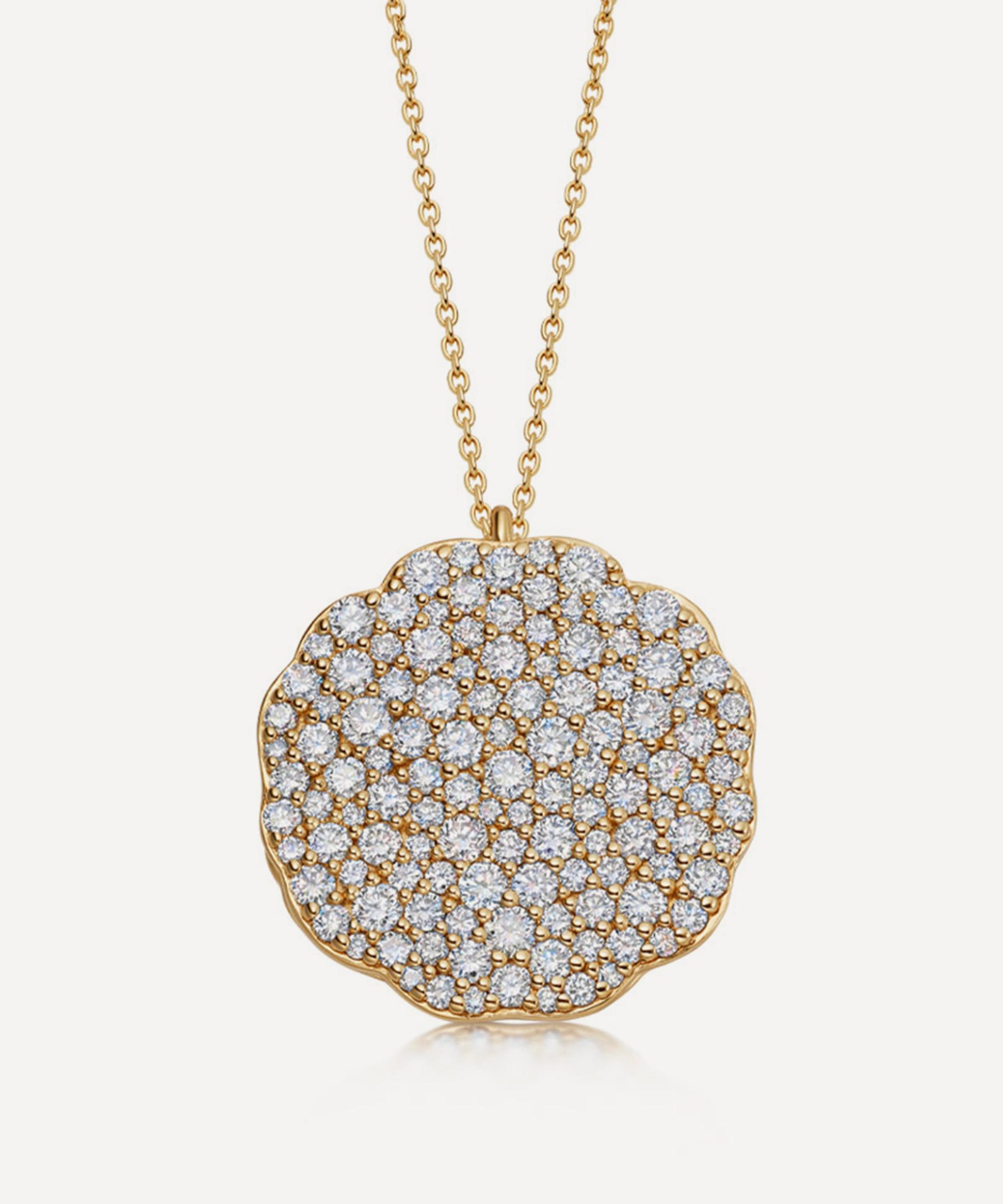 Astley Clarke 14ct Gold Plated Vermeil Silver Asteri Large Diamond Locket Necklace