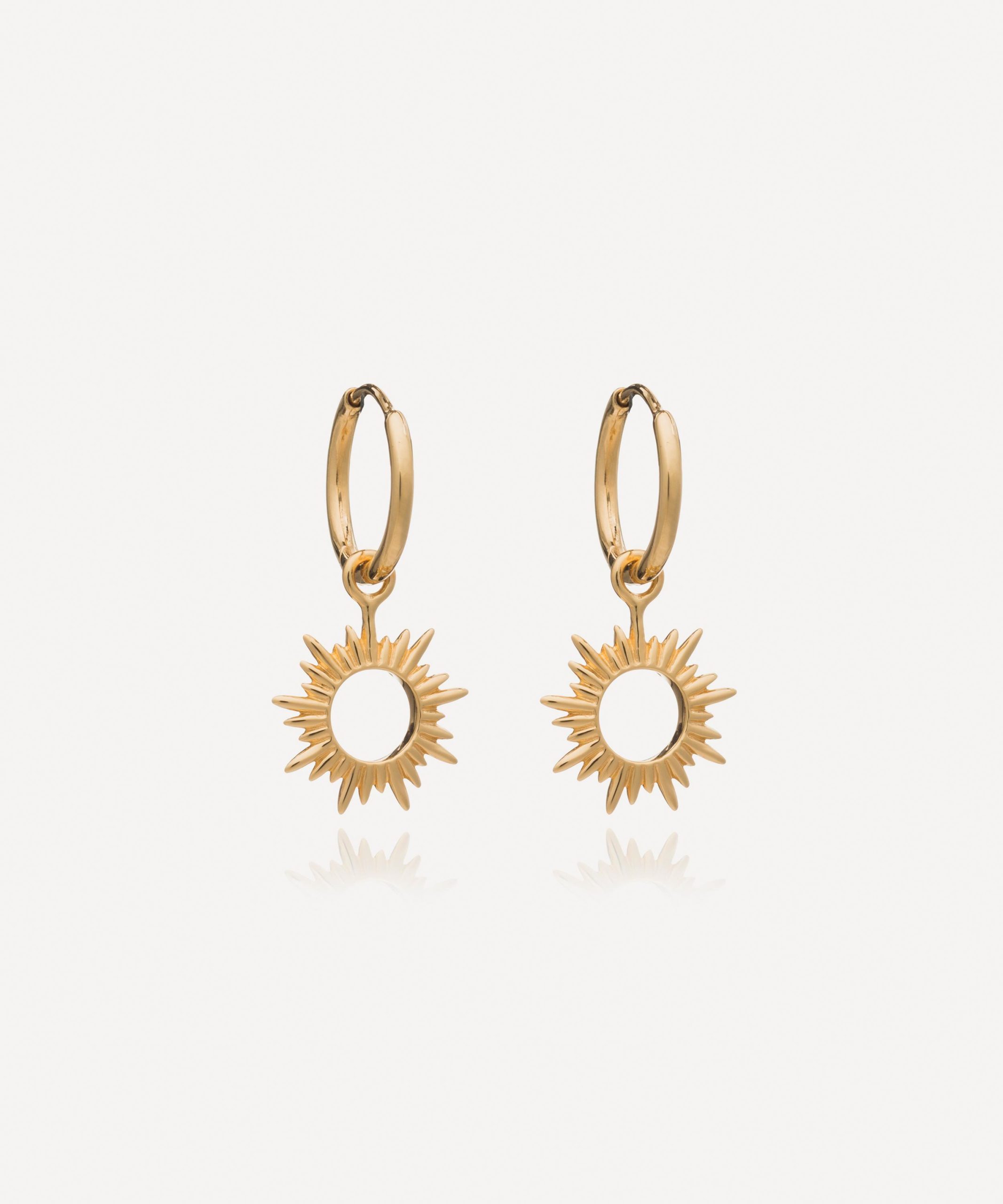 Rachel Jackson 22ct Gold-Plated Eternal Sun Mini Hoop Earrings