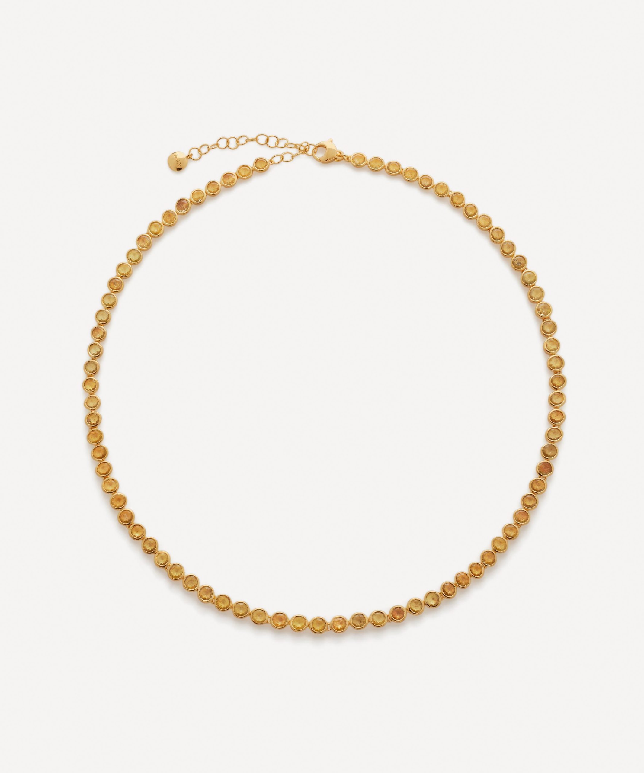 Monica Vinader X Kate Young 18ct Gold-Plated Vermeil Silver Gemstone Tennis Necklace