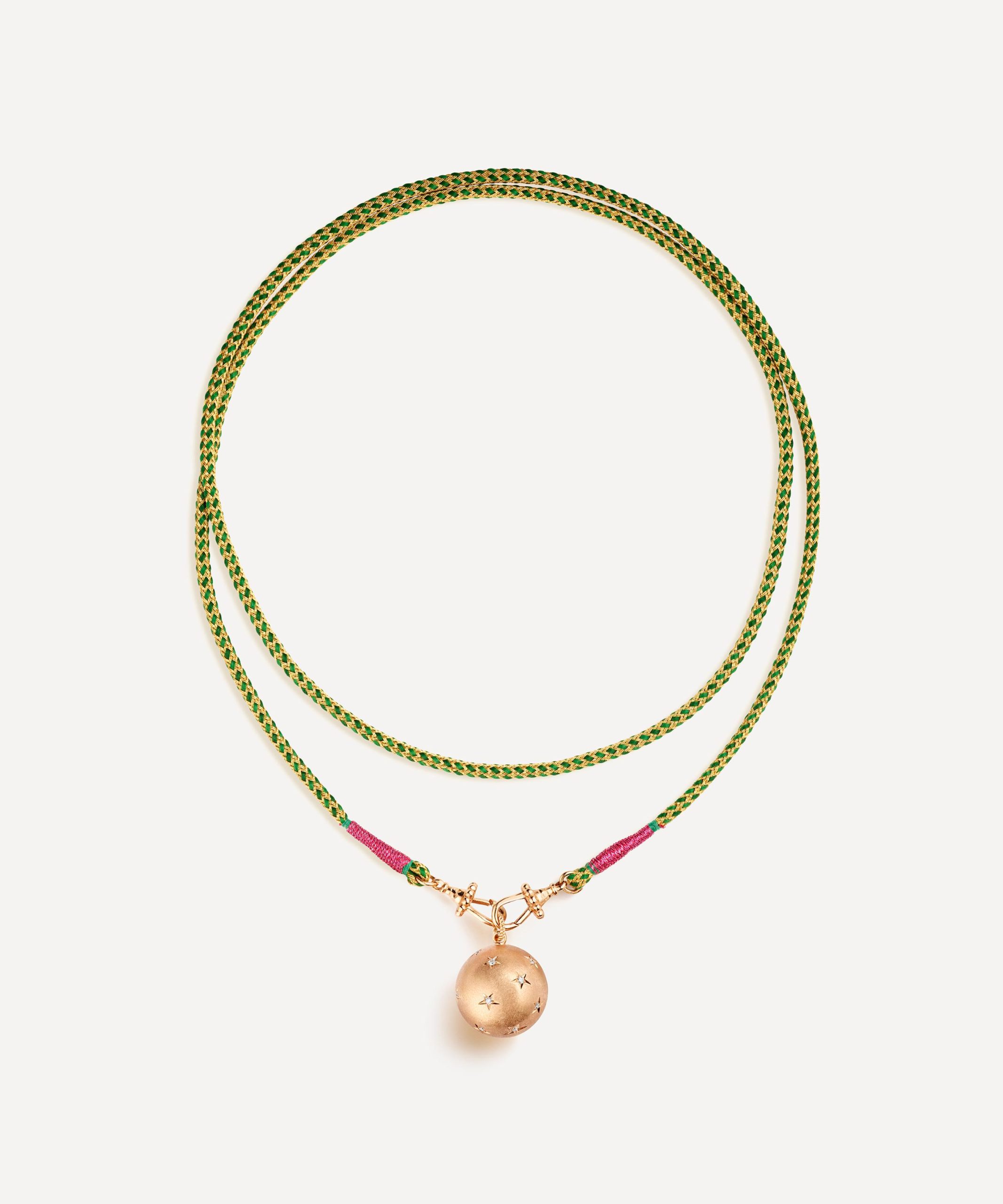 Marie Lichtenberg 18ct Rose Gold Heartbeat Orb Pendant Necklace