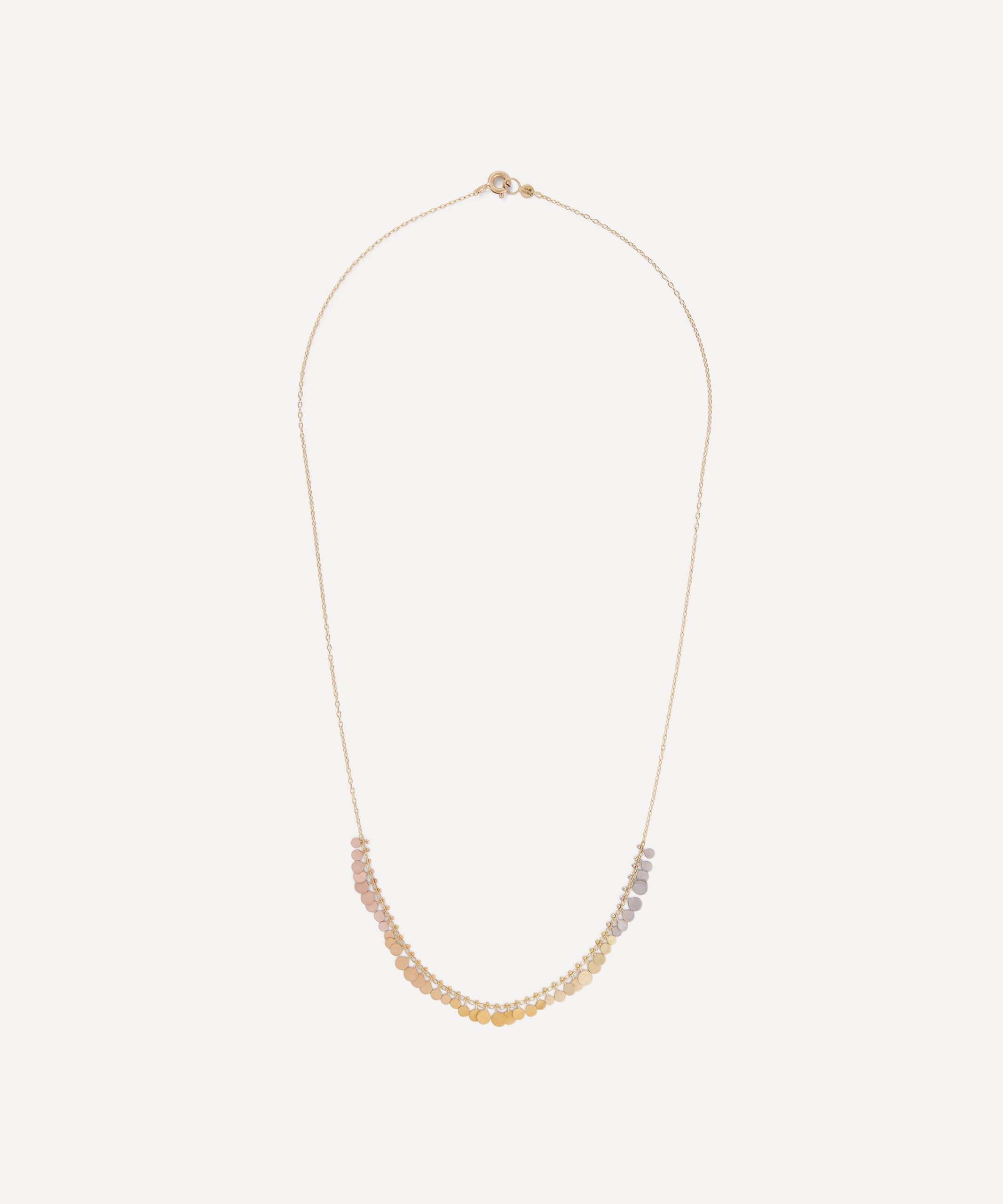 Sia Taylor 18ct-24ct Gold Rainbow Graduating Dots Necklace