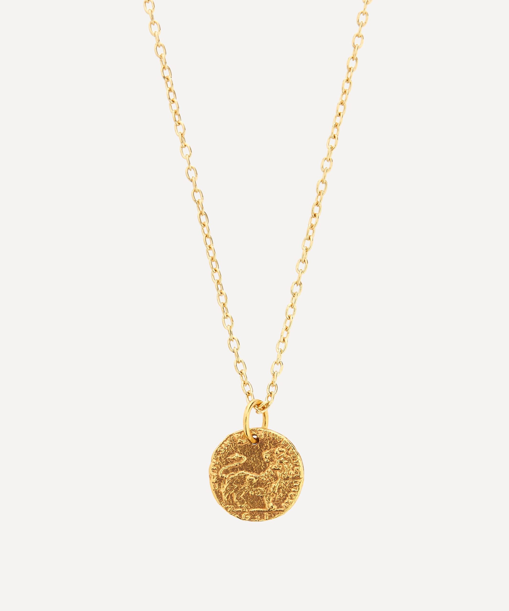 Alighieri 24ct Gold-Plated Baby Lion Cub Pendant Necklace