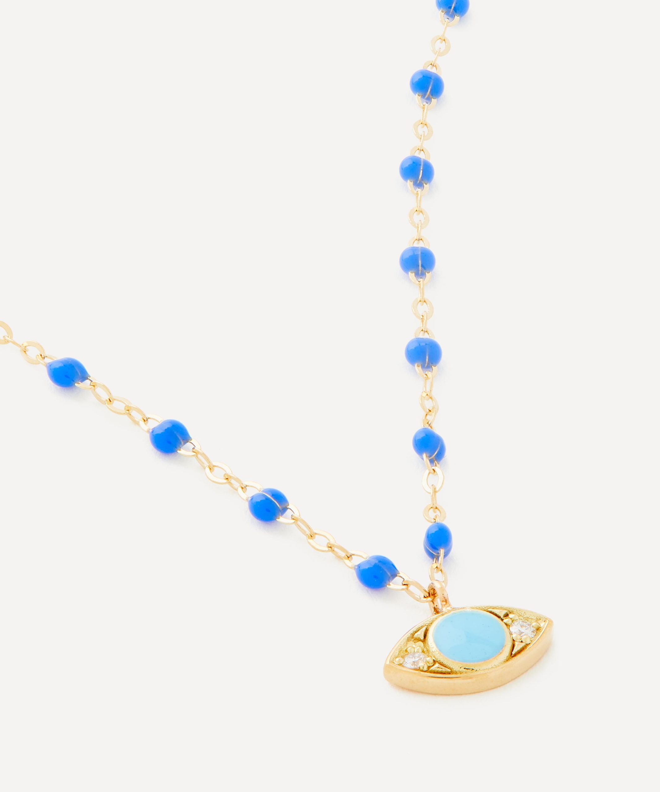 Gigi Clozeau 18ct Gold Classic Evil Eye Bead Necklace