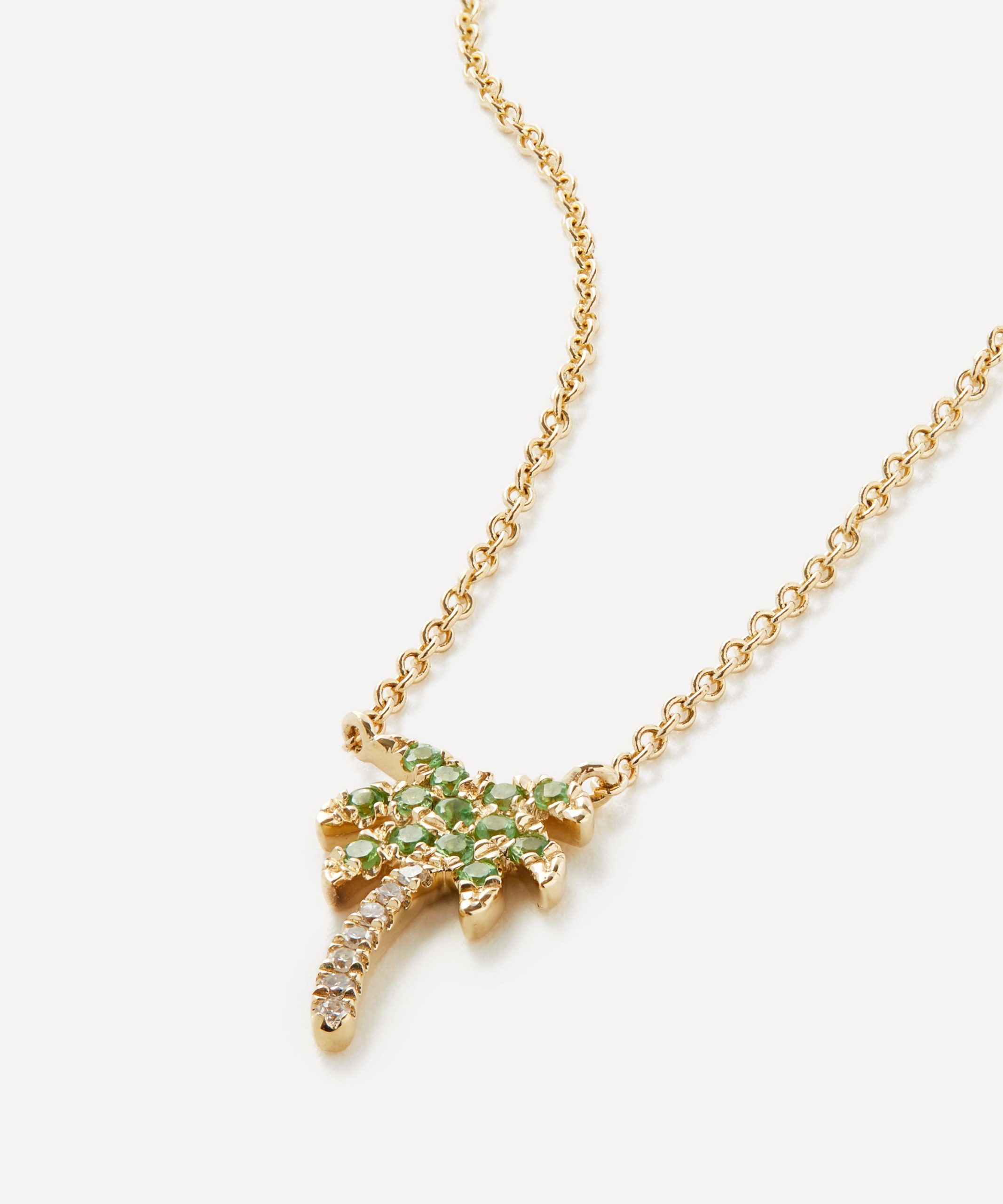 Roxanne First 14ct Gold Rocky’s Palm Tree Pendant Necklace