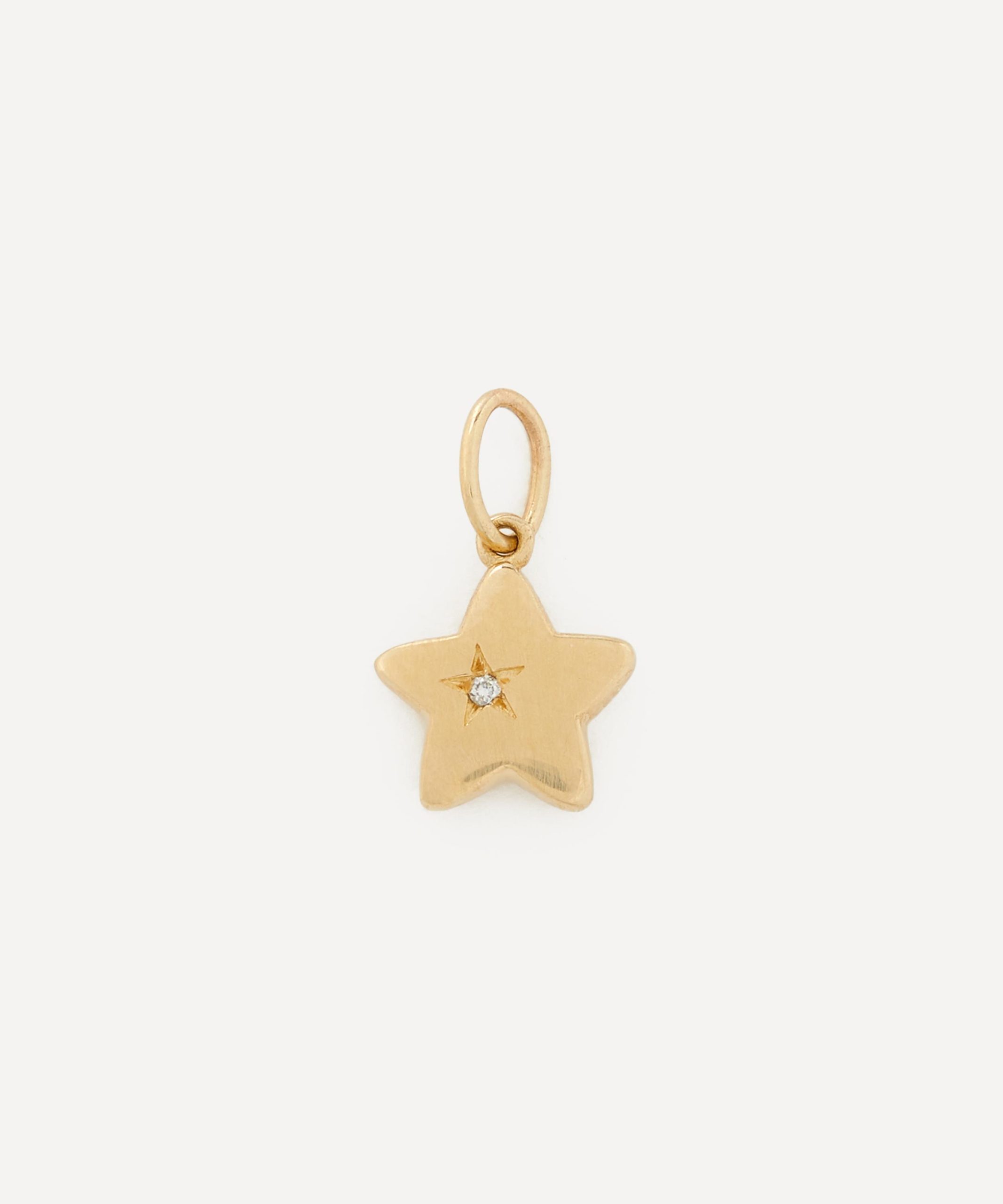 Liberty 9ct Gold Star Love Small Diamond Pendant