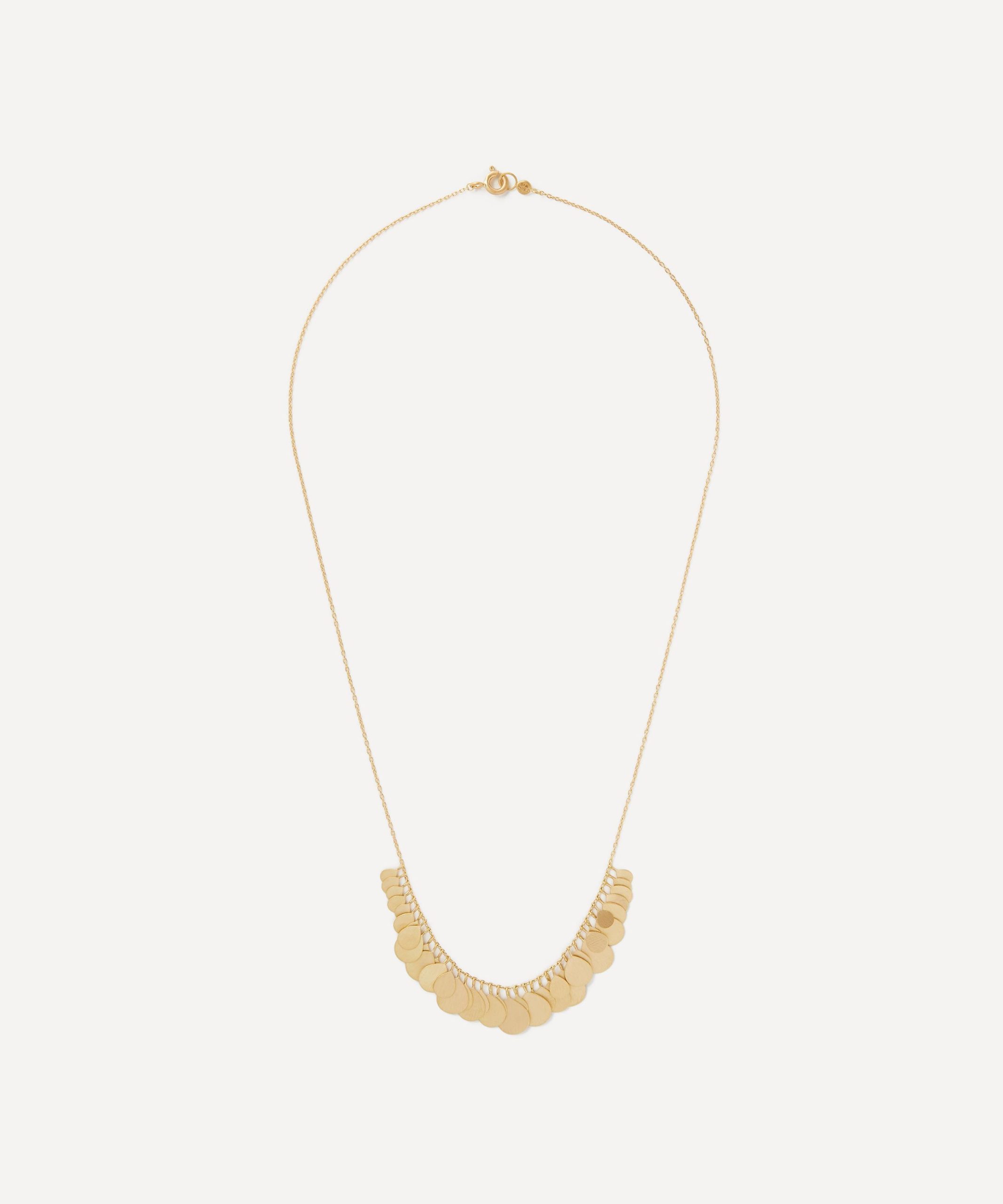 Sia Taylor 18ct Gold Petals Arc Necklace