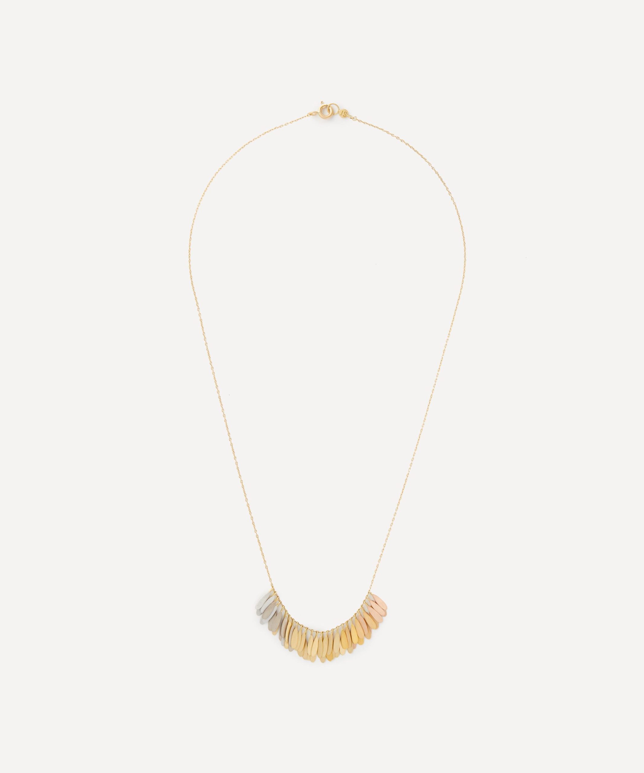 Sia Taylor 18ct-24ct Gold Rainbow Tiny Dandelion Arc Necklace