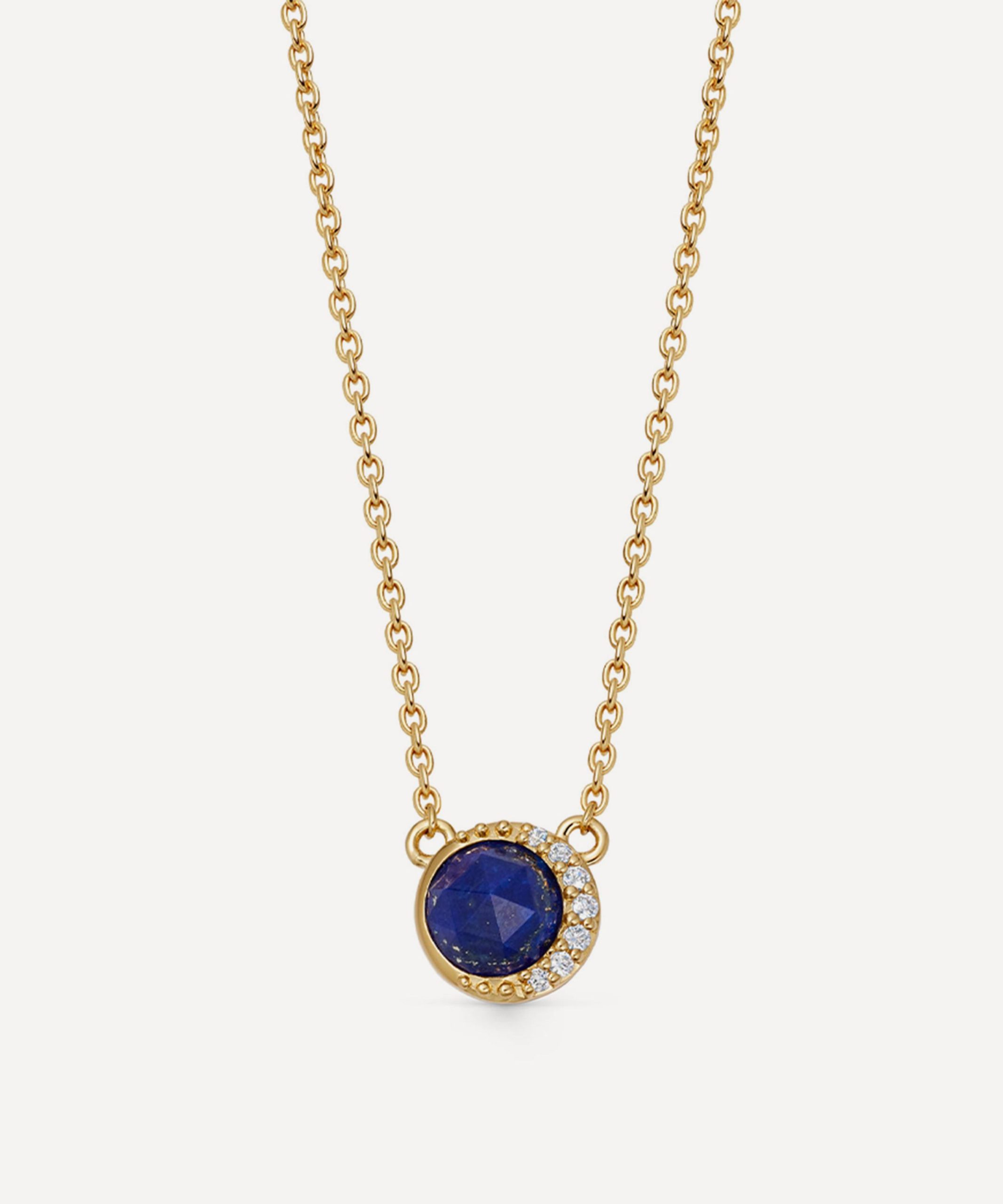 Astley Clarke 18ct Gold-Plated Vermeil Silver Luna Lapis Pendant Necklace