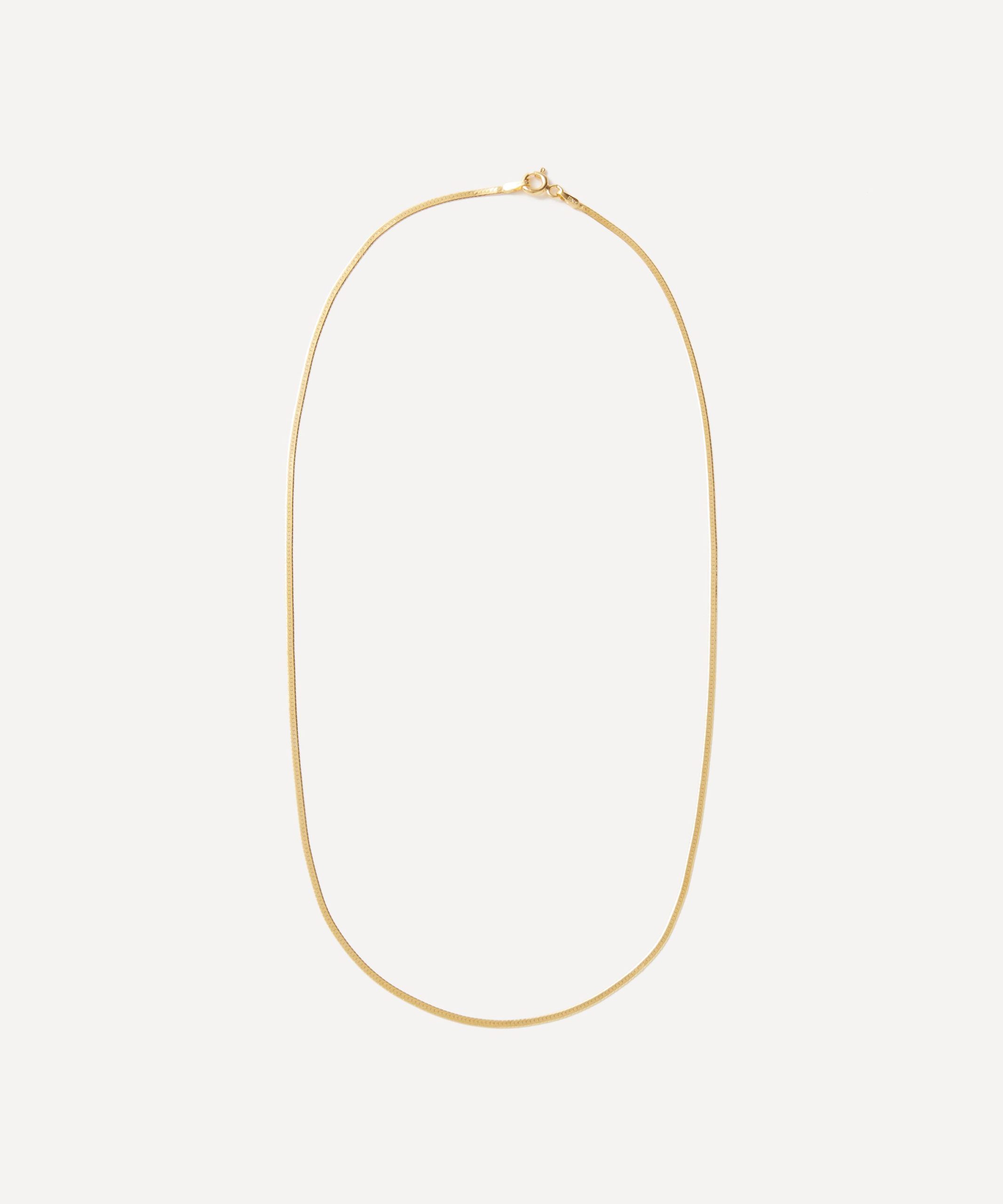 Satomi Kawakita 14ct Gold Herringbone Necklace