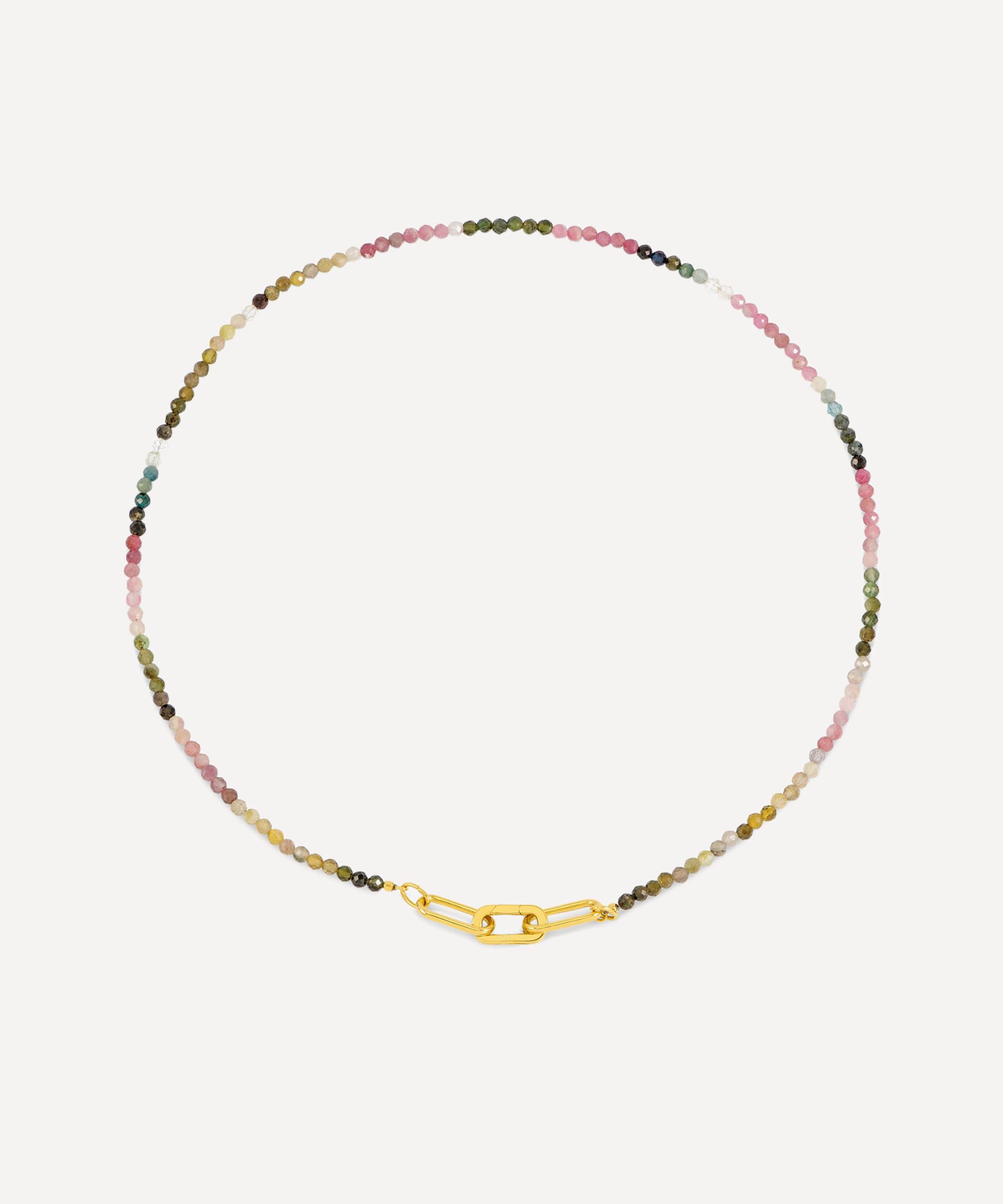 Rachel Jackson 22ct Gold-Plated Watermelon Gemstone Necklace