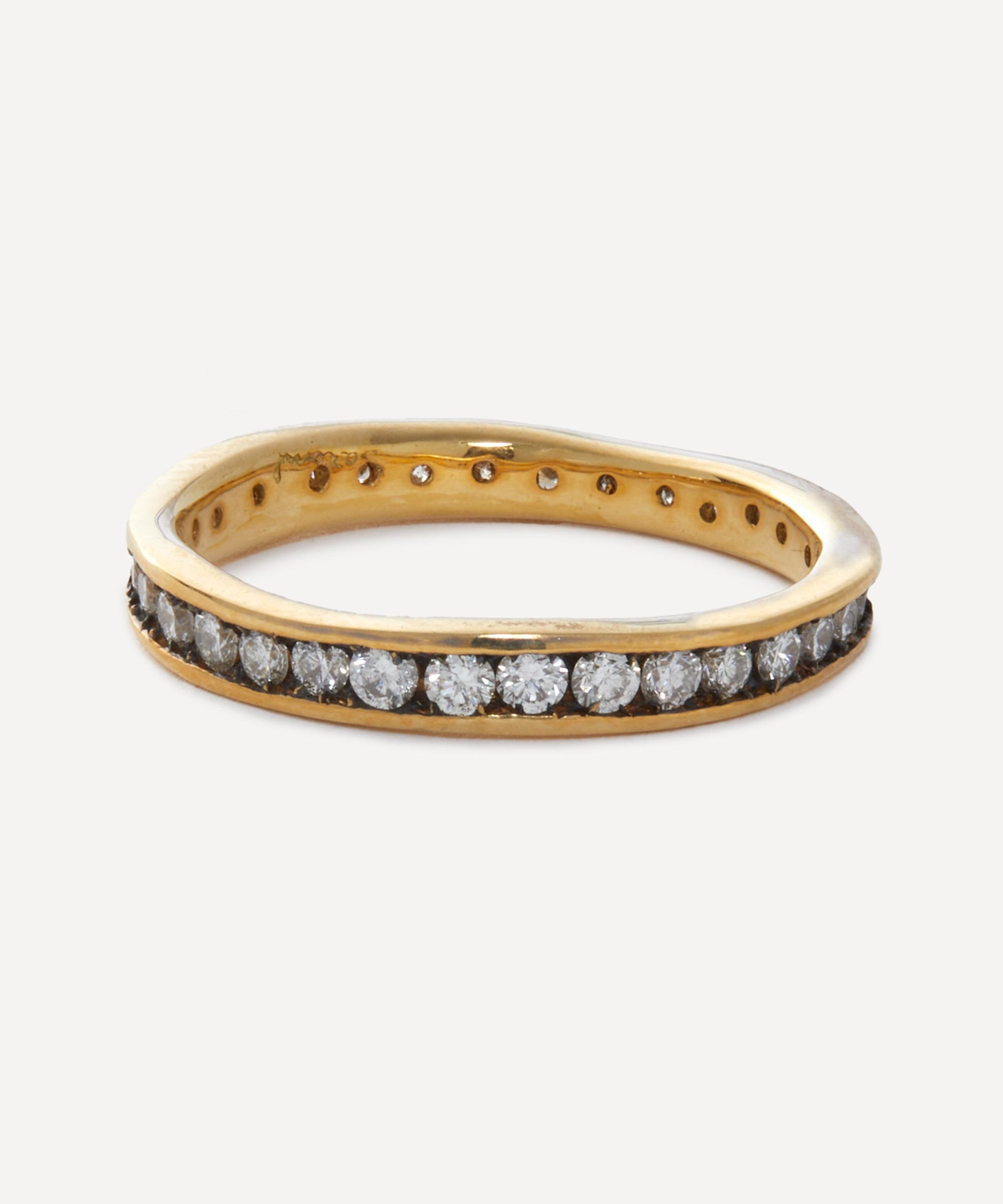 Satomi Kawakita 18ct Gold Absolute White Diamond Band Ring