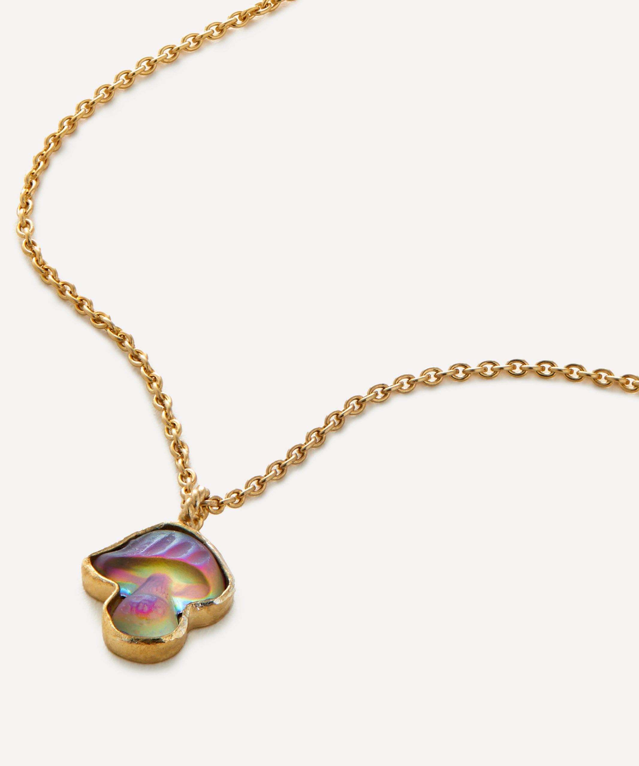 Grainne Morton 18ct Gold-Plated Mushroom Charm Pendant Necklace