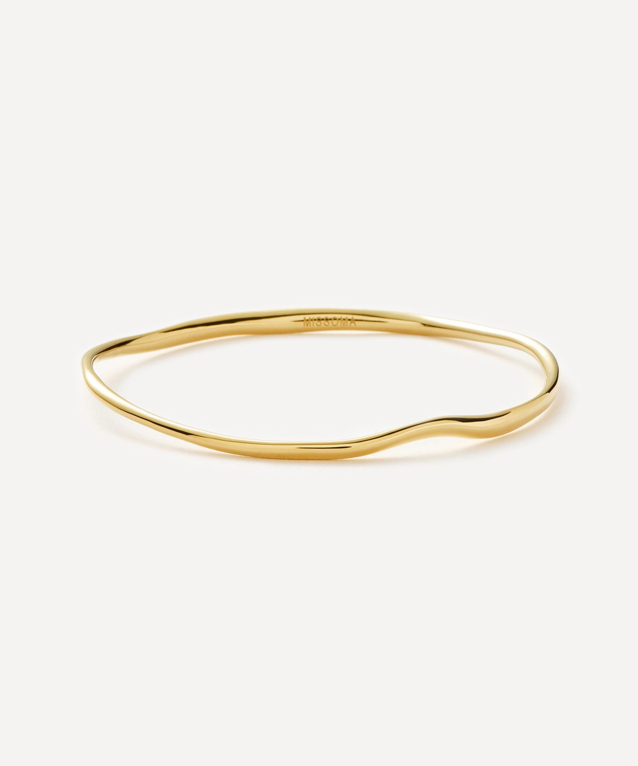 Missoma 18ct Gold-Plated Vermeil Silver Molten Ripple Bangle Bracelet