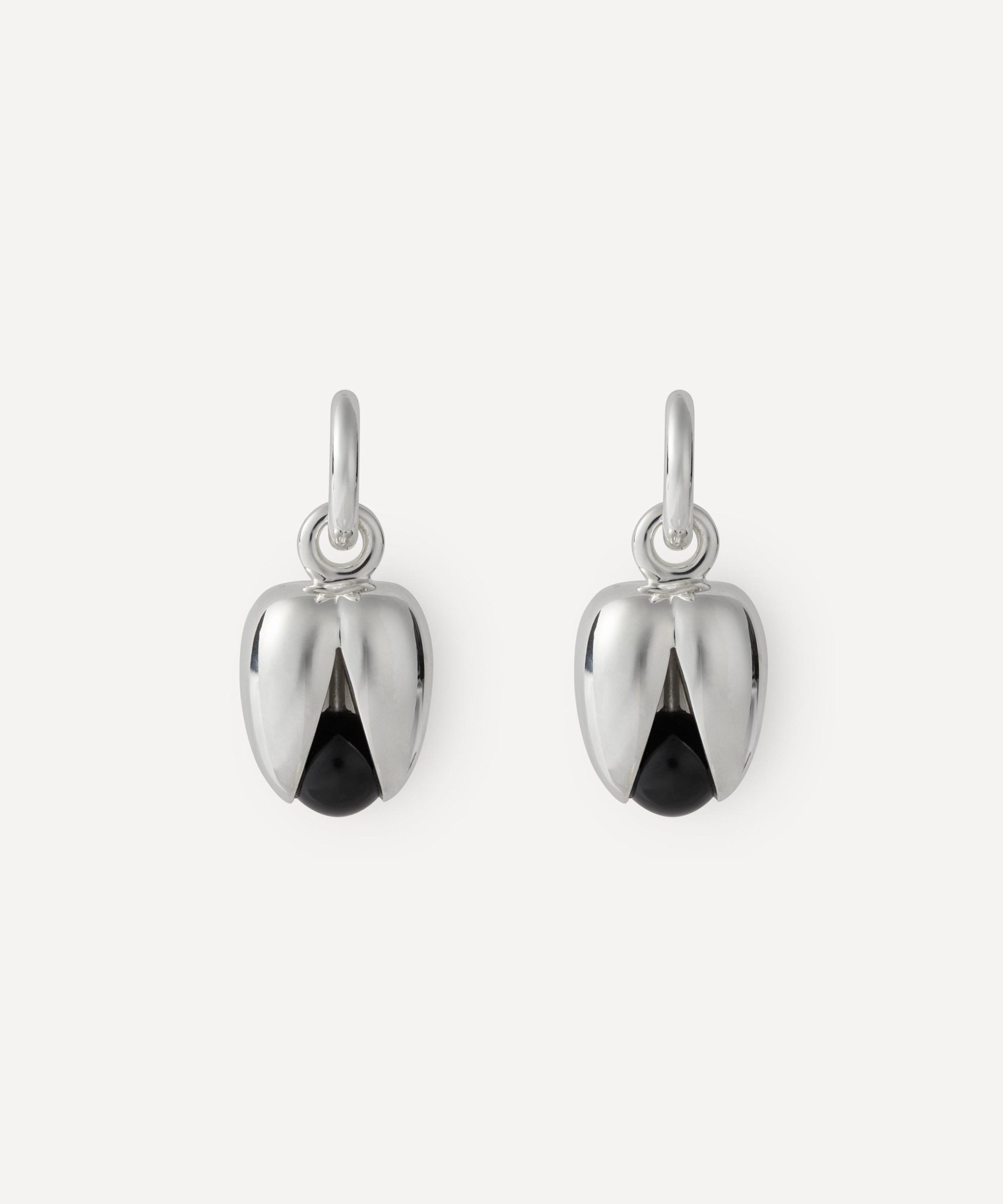 Annika Inez Sterling Silver Small Open Pod Drop Earrings