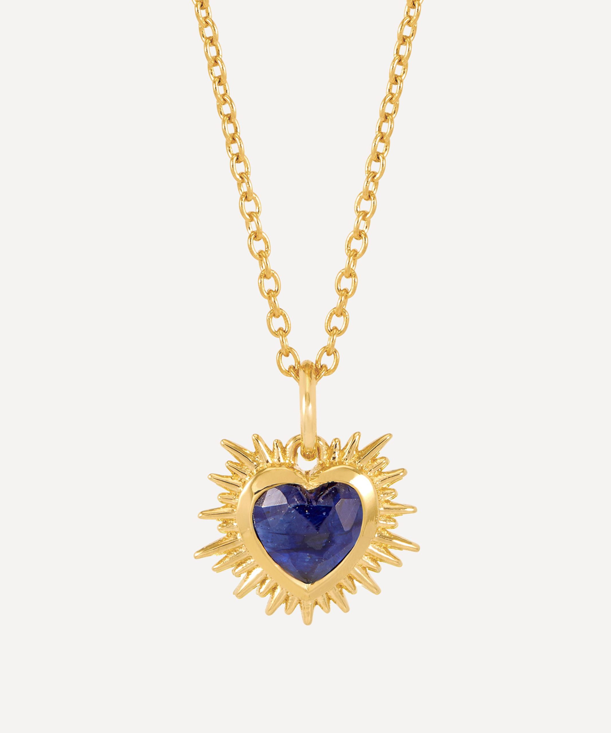 Rachel Jackson 22ct Gold-Plated Electric Love September Birthstone Necklace