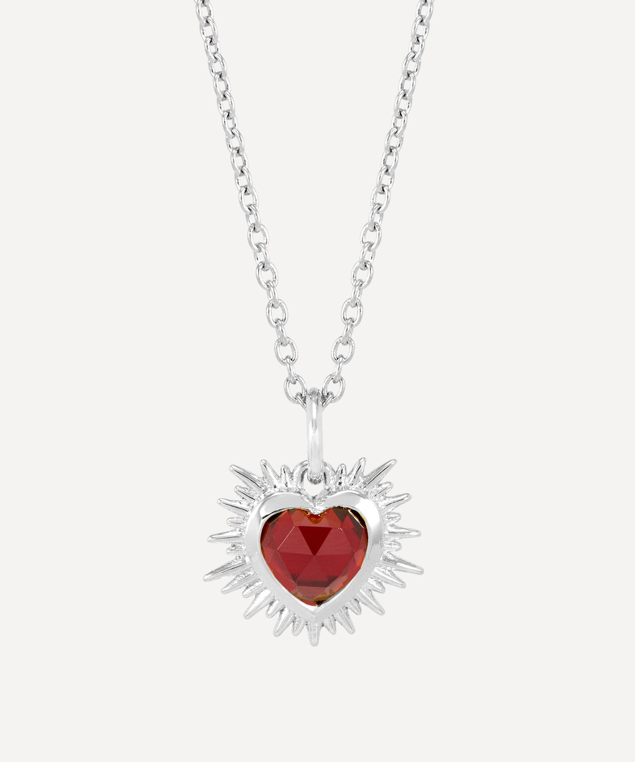 Rachel Jackson Sterling Silver Electric Love January Birthstone Necklace