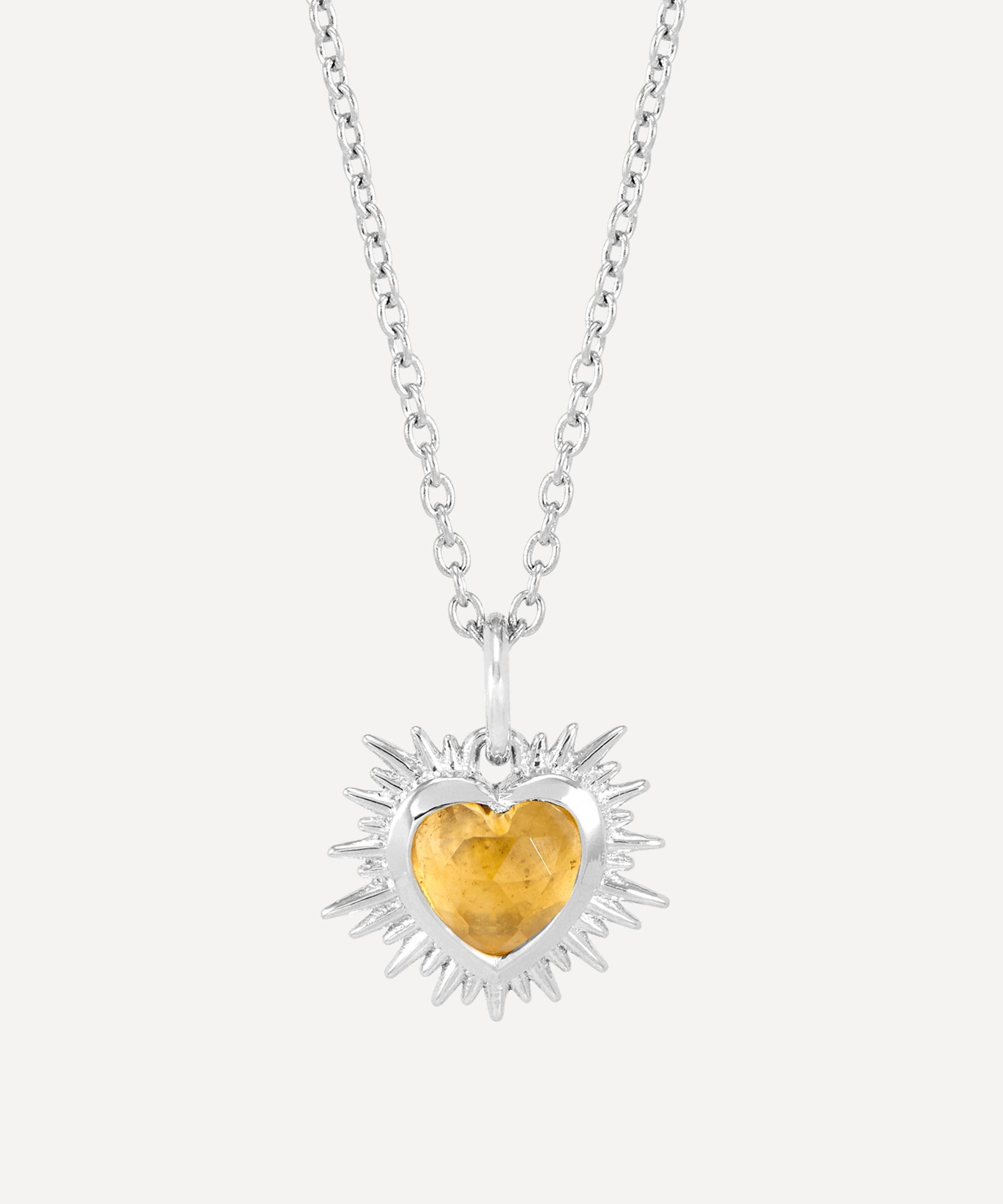 Rachel Jackson Sterling Silver Electric Love November Birthstone Necklace