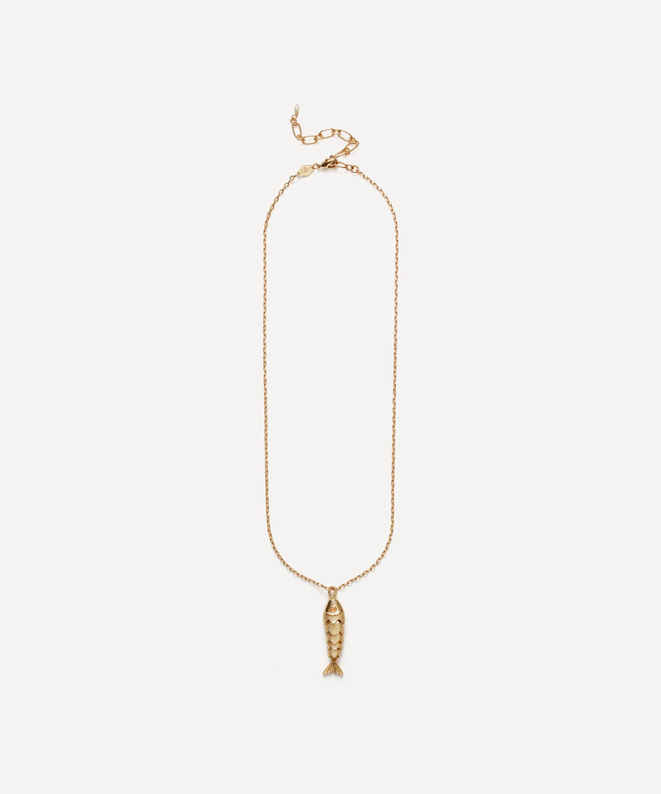 ANNI LU 18ct Gold-Plated Something Fishy Pendant Necklace