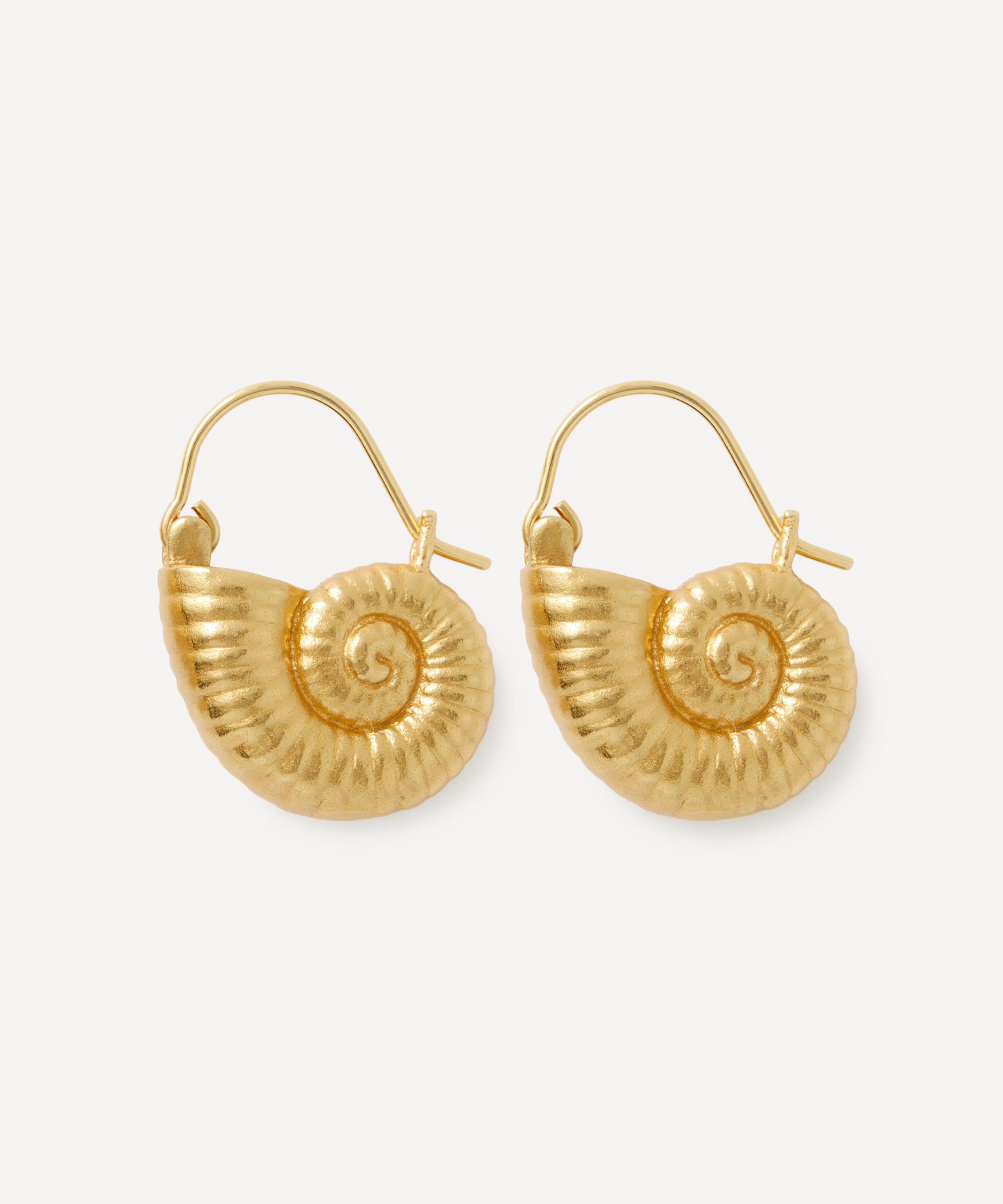 ANNI LU 18ct Gold-Plated High Tide Hoop Earrings