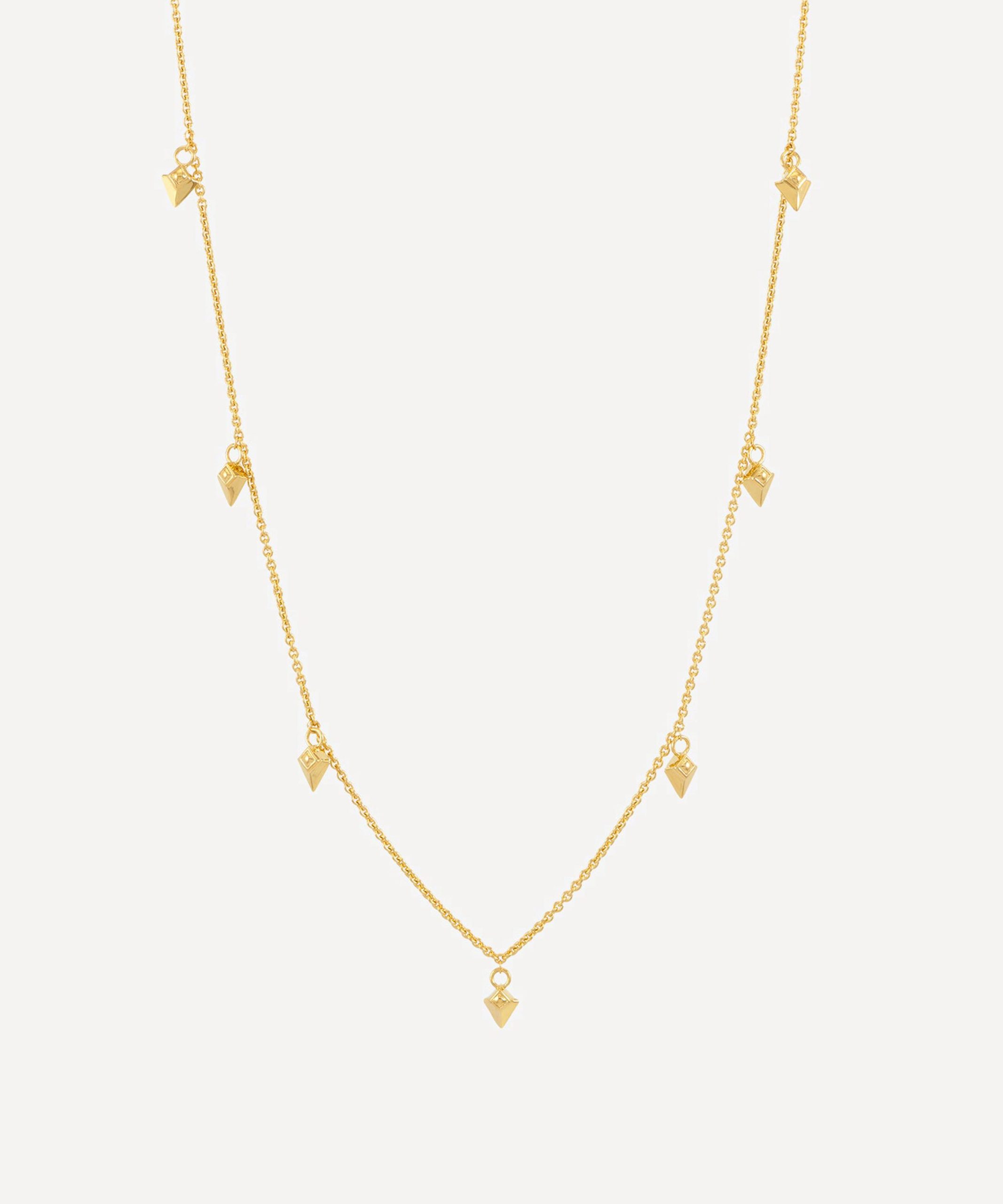 Rachel Jackson 22ct Gold-Plated Arrow Spike Station Necklace