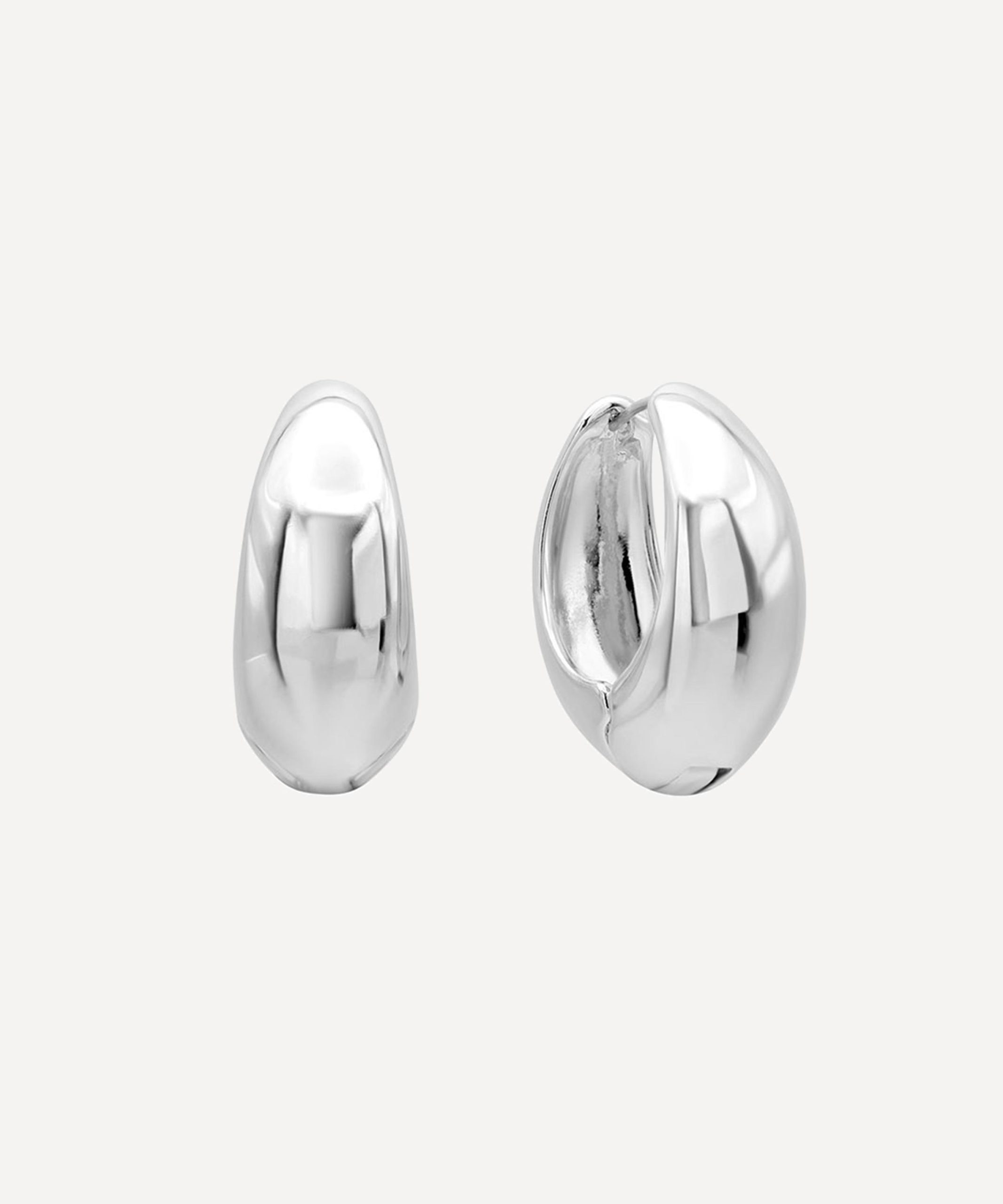 SHASHI Silver-Plated Cameron Hoop Earrings