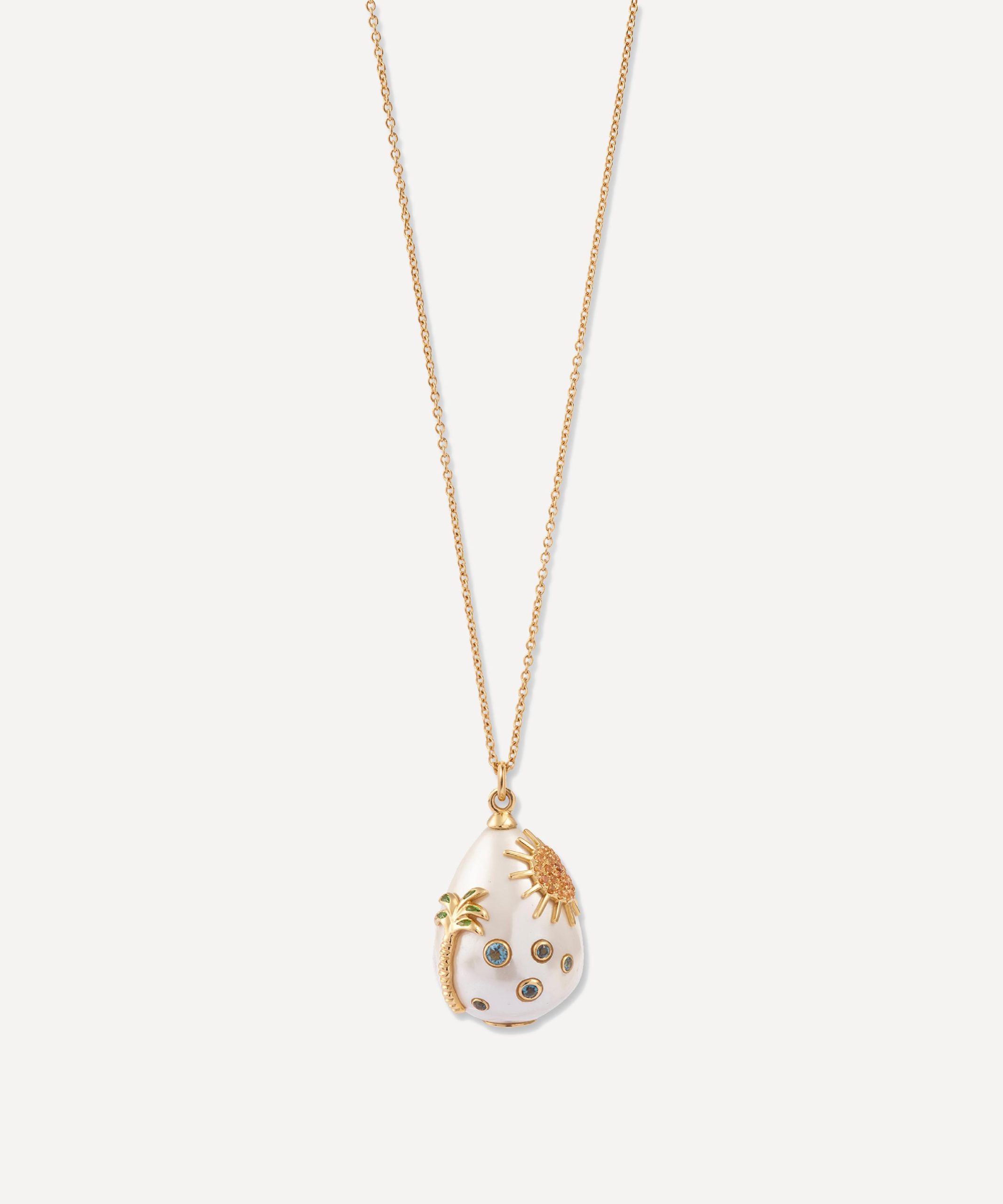 Yvonne Léon 9ct Gold Joie de Vivre Pearl Pendant Necklace