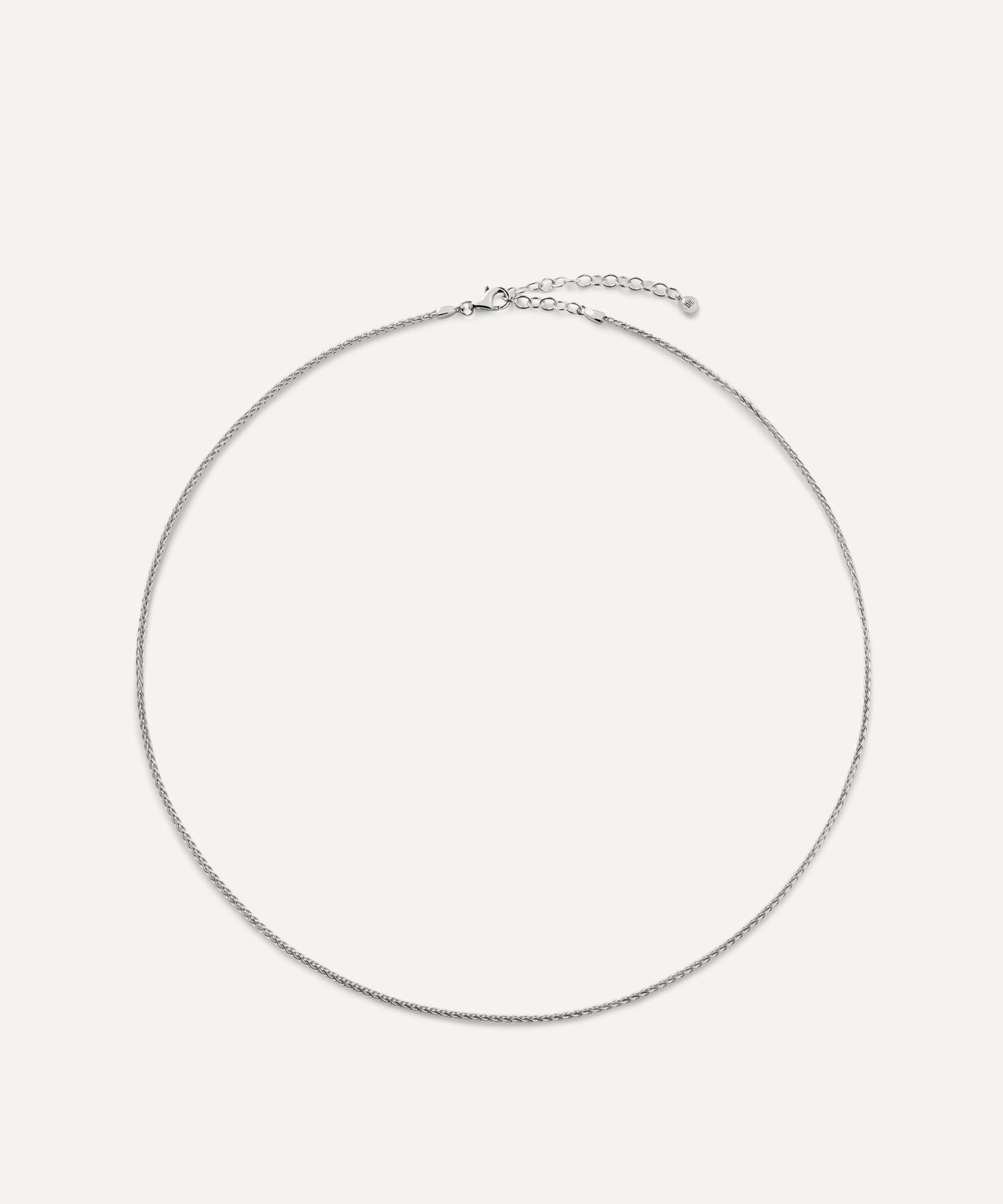 Monica Vinader Sterling Silver Wheat Chain Necklace