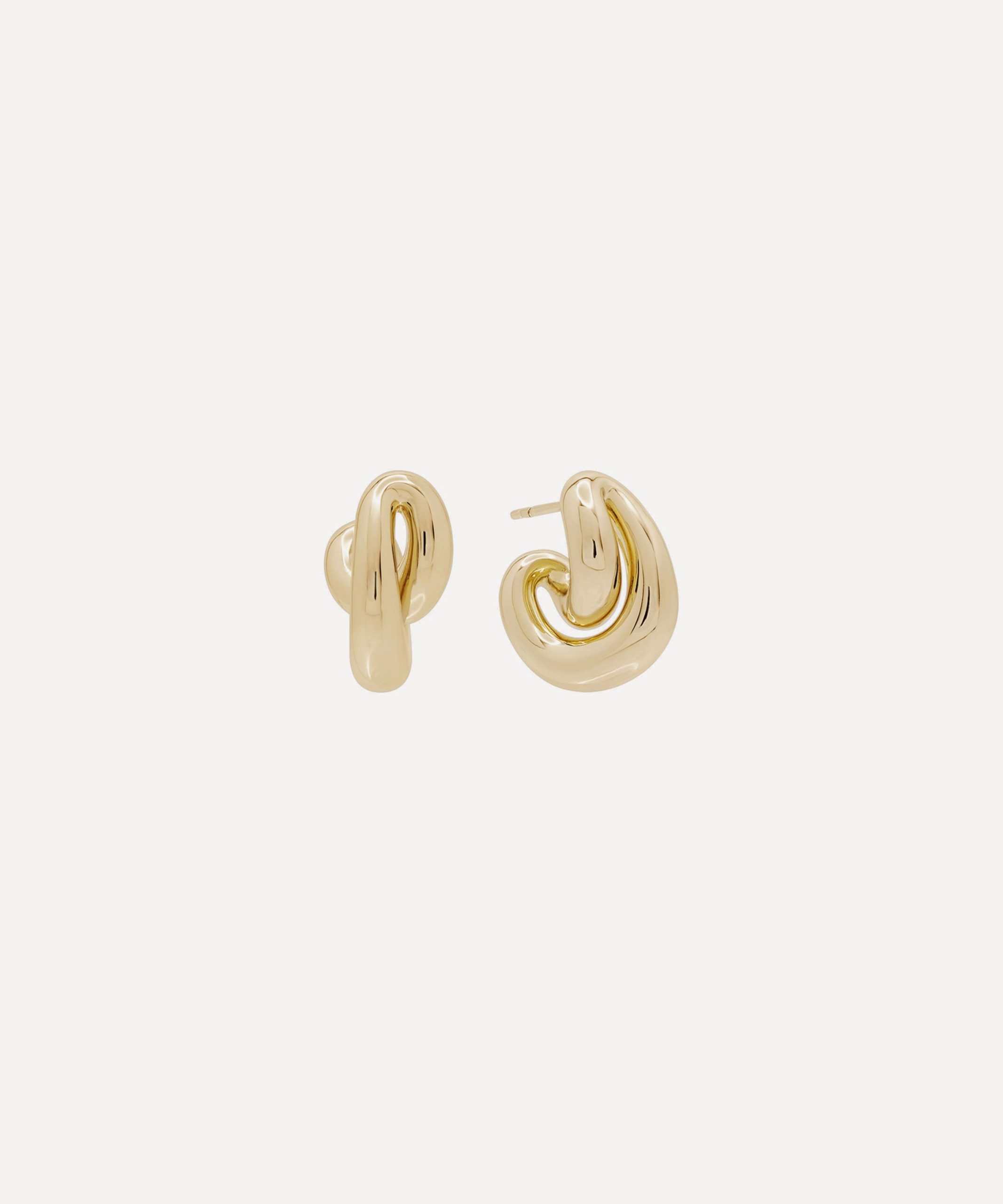 SHASHI 14ct Gold-Plated Anderson Hoop Earrings