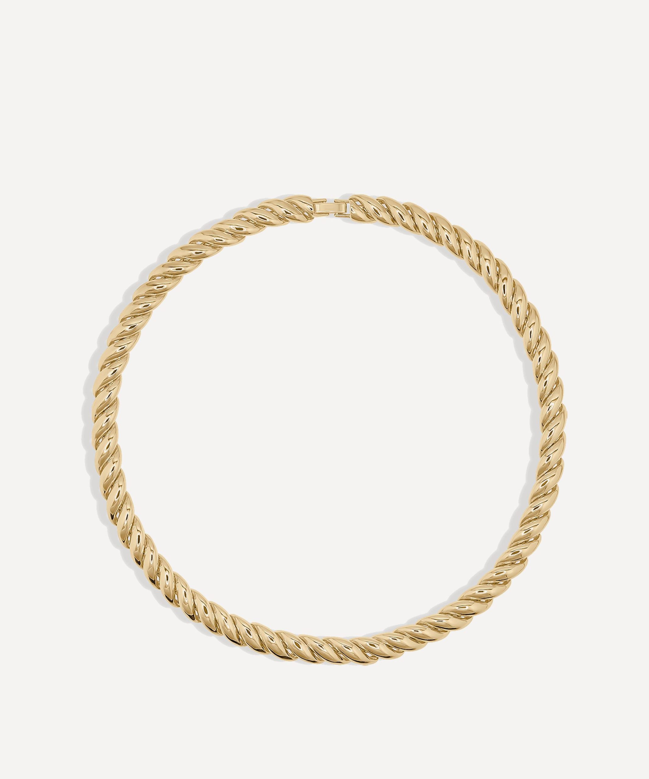 SHASHI 14ct Gold-Plated Repeat Chain Necklace