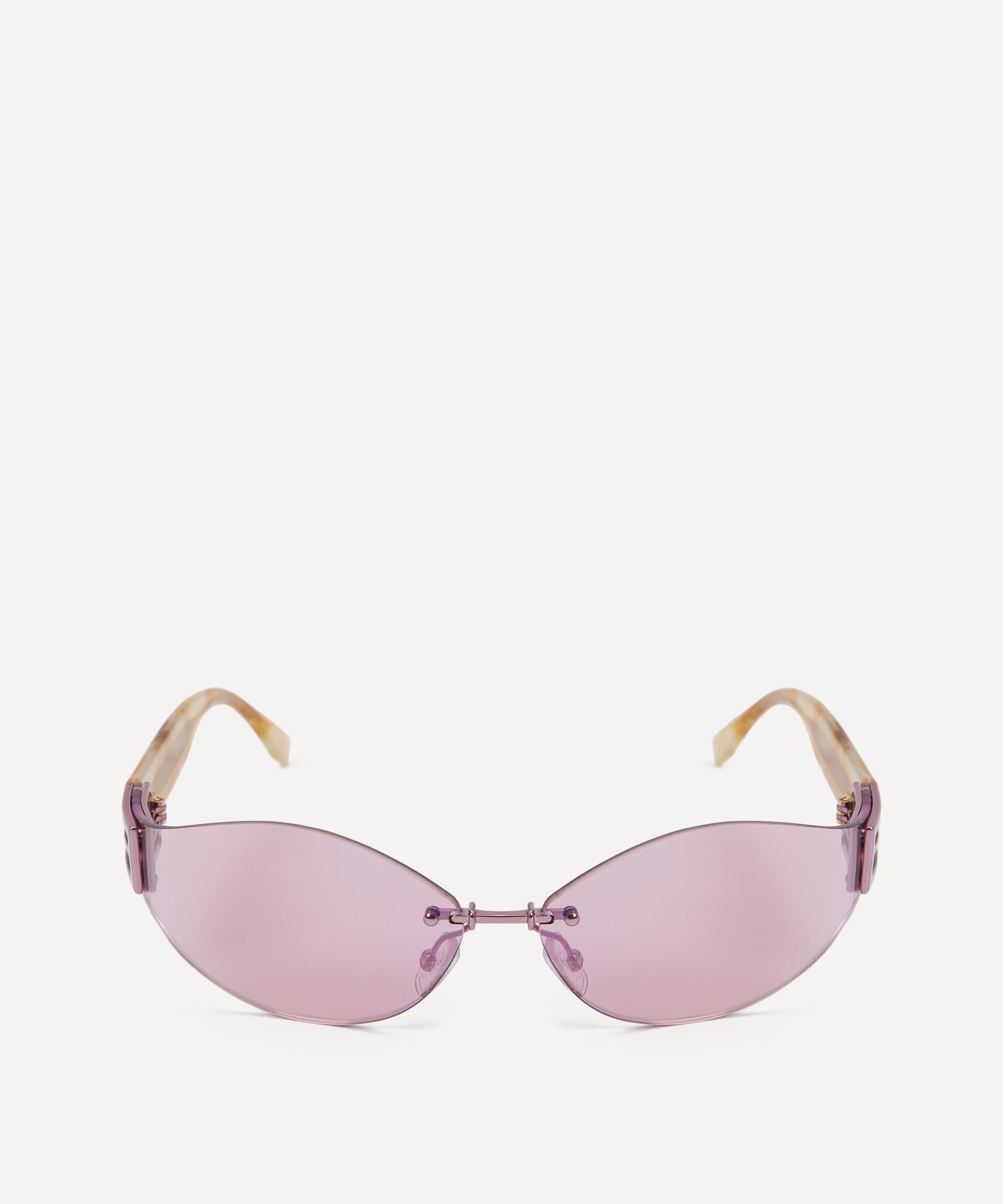 Fendi Baguette Rose Acetate Sunglasses