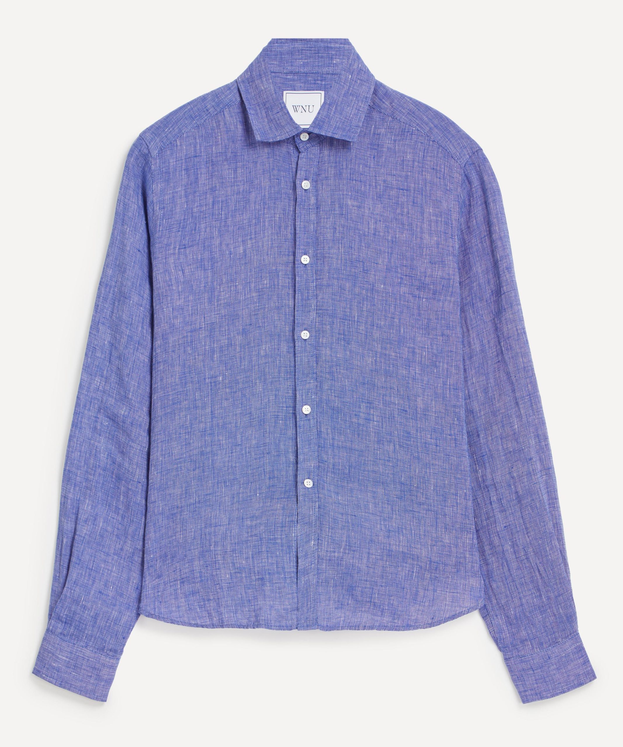 With Nothing Underneath The Classic Lapis Blue Shirt