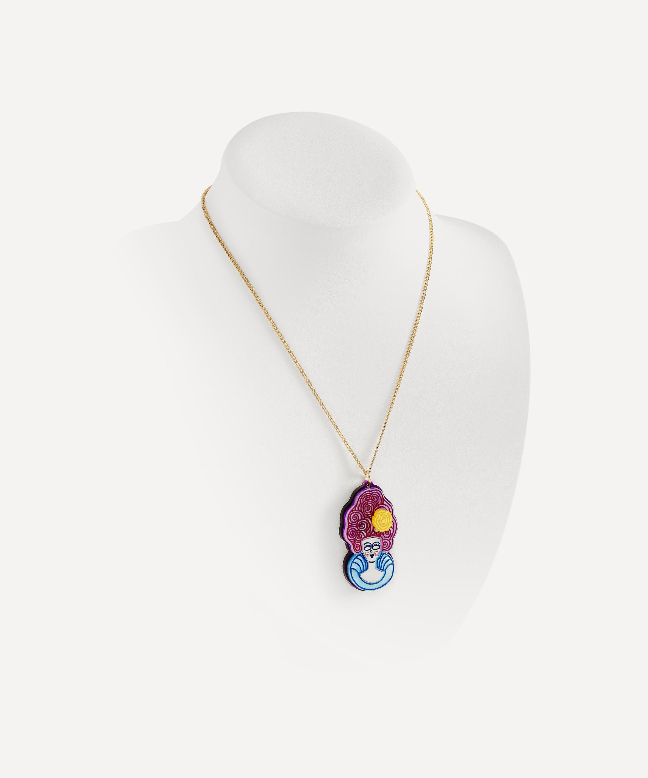 Tatty Devine Purple Ancestor Pendant Necklace