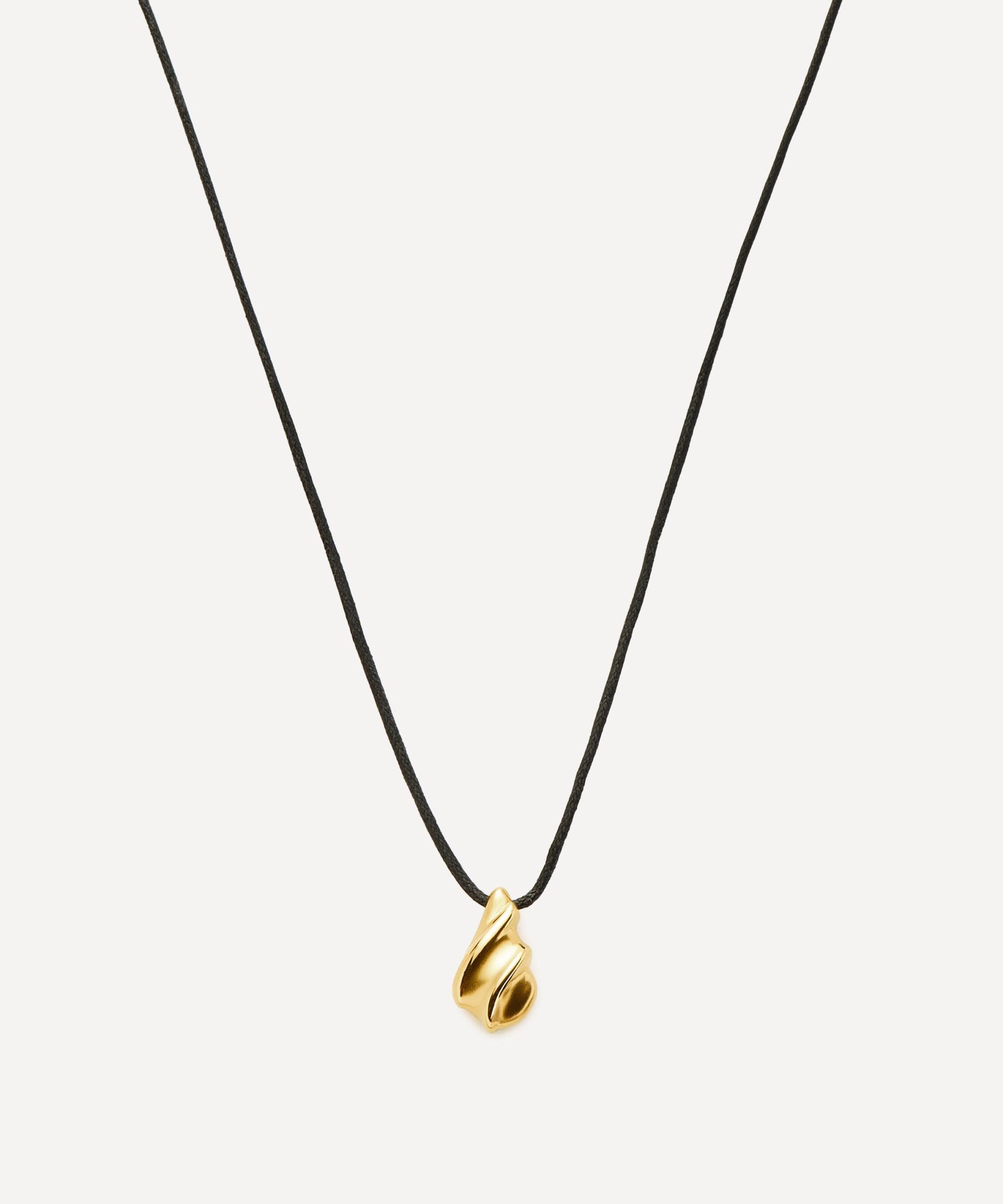 Missoma X Savi 18ct Gold-Plated Ridge Droplet Pendant Necklace