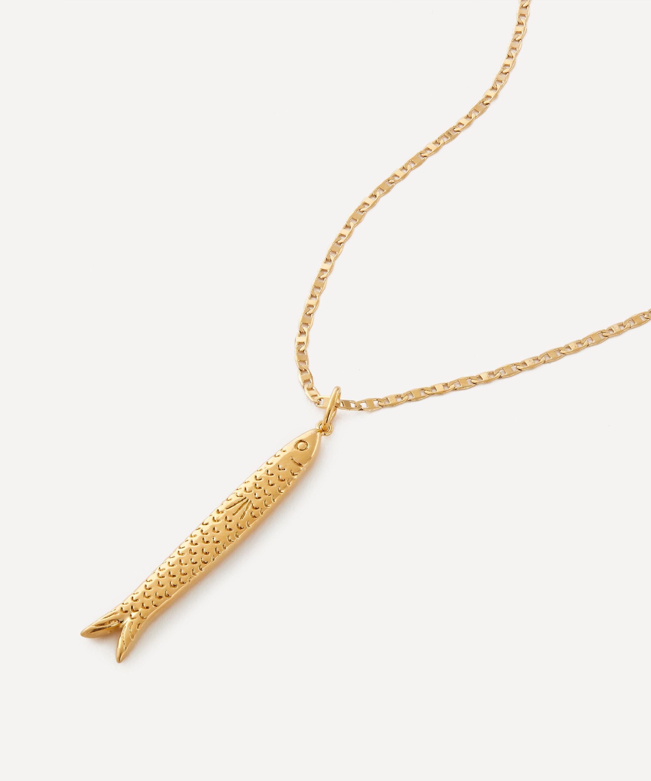 ANNI LU 18ct Gold-Plated Hippie Fish Pendant Necklace