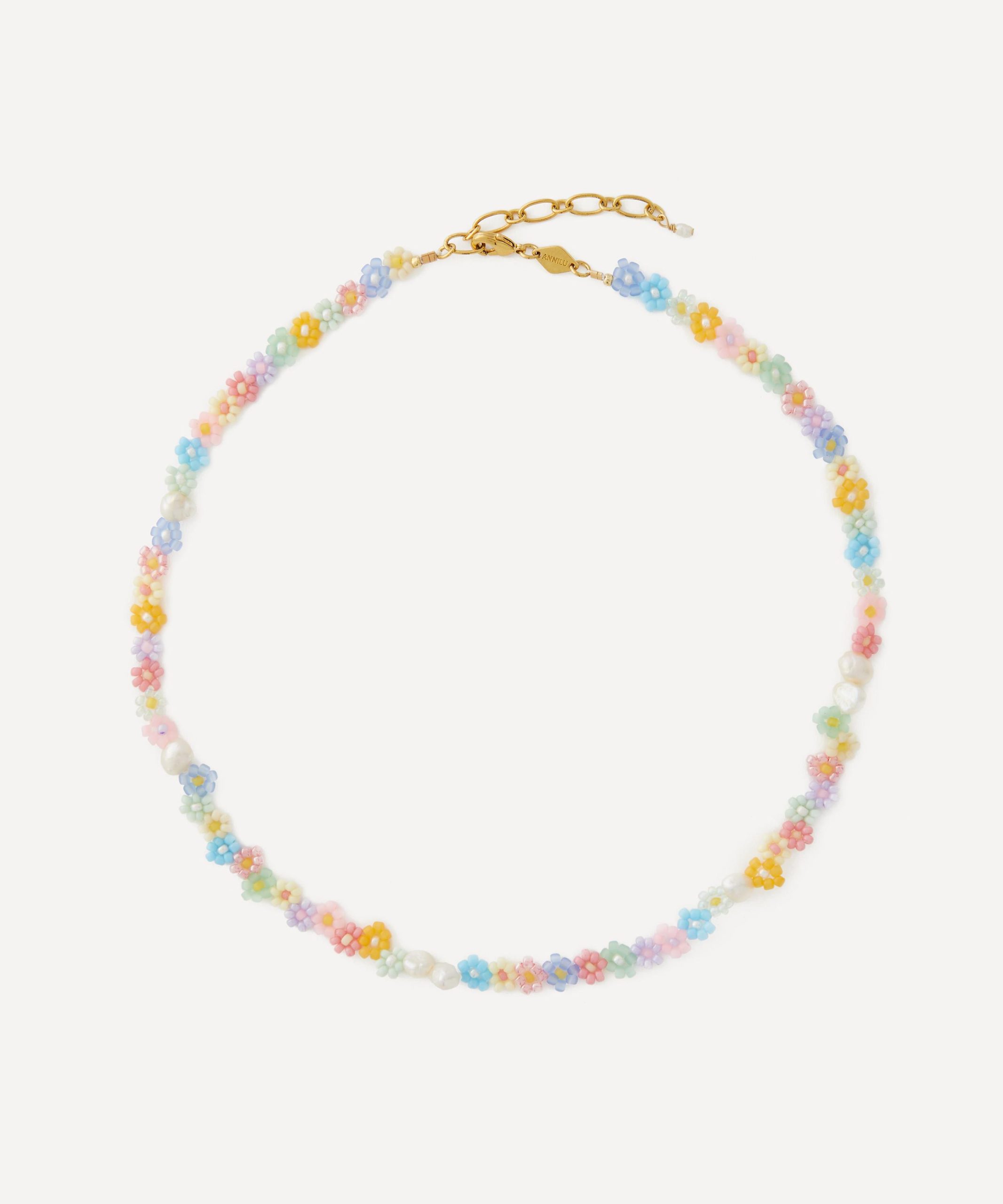 ANNI LU 18ct Gold-Plated Fleur Bead Necklace