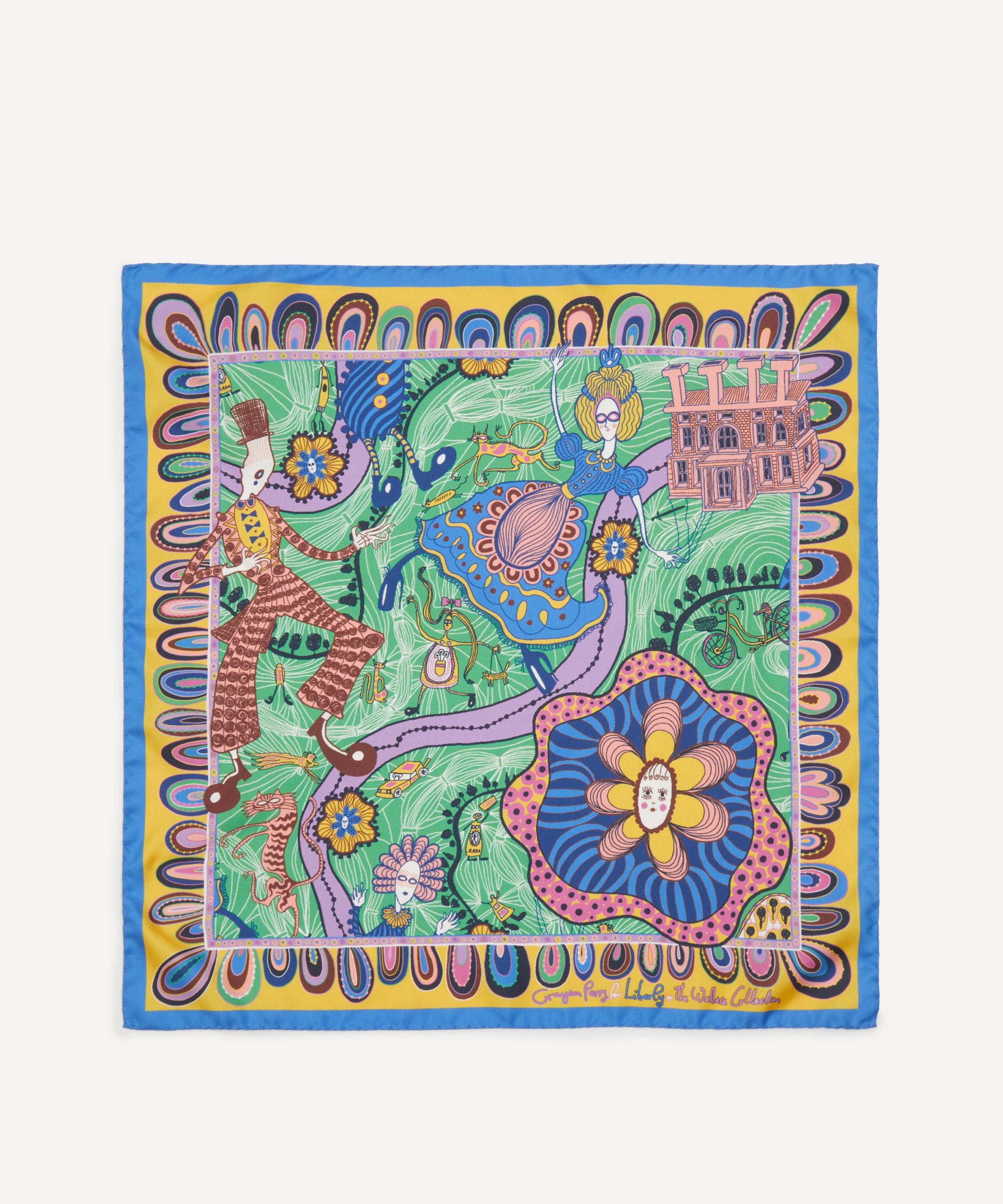 Liberty Grayson Perry for Liberty Shirley Smith 45x45 Silk Scarf