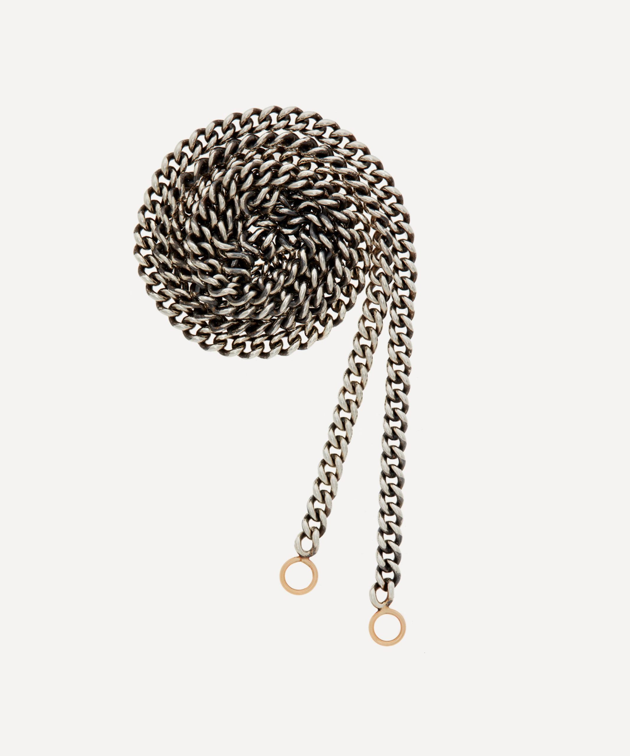 Marla Aaron Sterling Silver Heavy Curb Chain Necklace